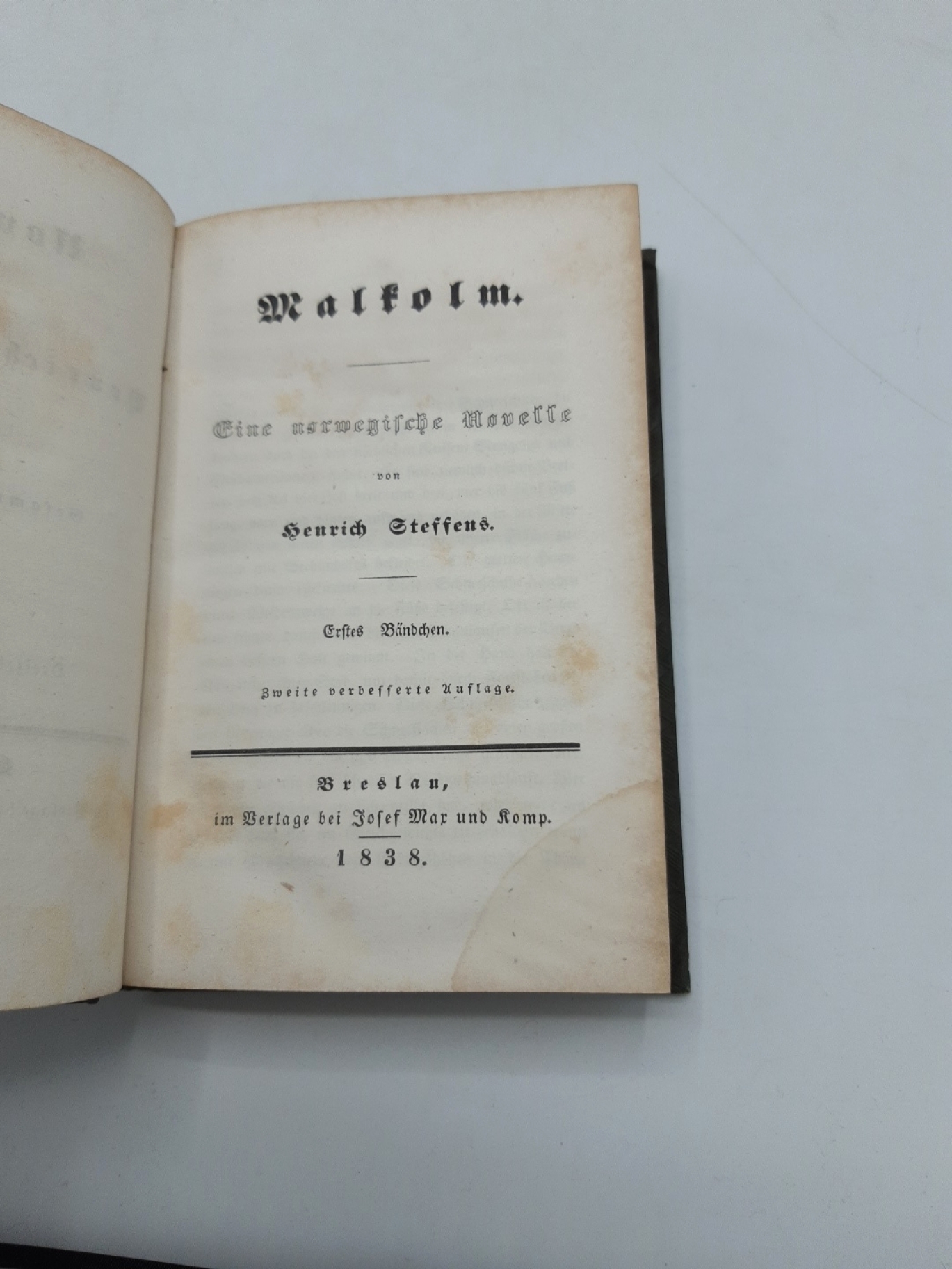 Steffens, Heinrich: Novellen von Heinrich Steffens. Gesammt-Ausgabe. 1.- 3., 10.- 16. Band in 4 Büchern 