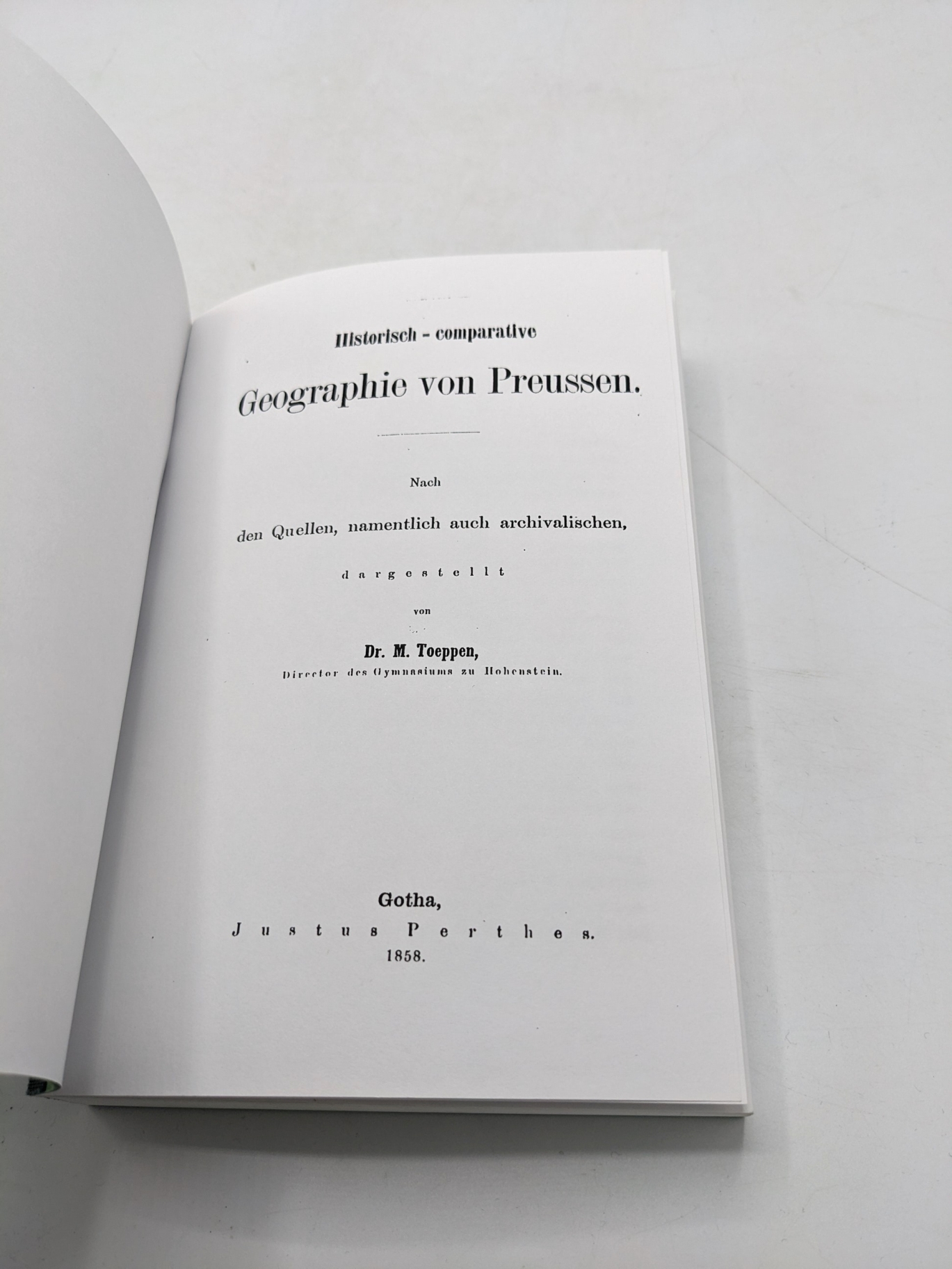 Toeppen, M.: Historisch-komparative Geographie von Preussen