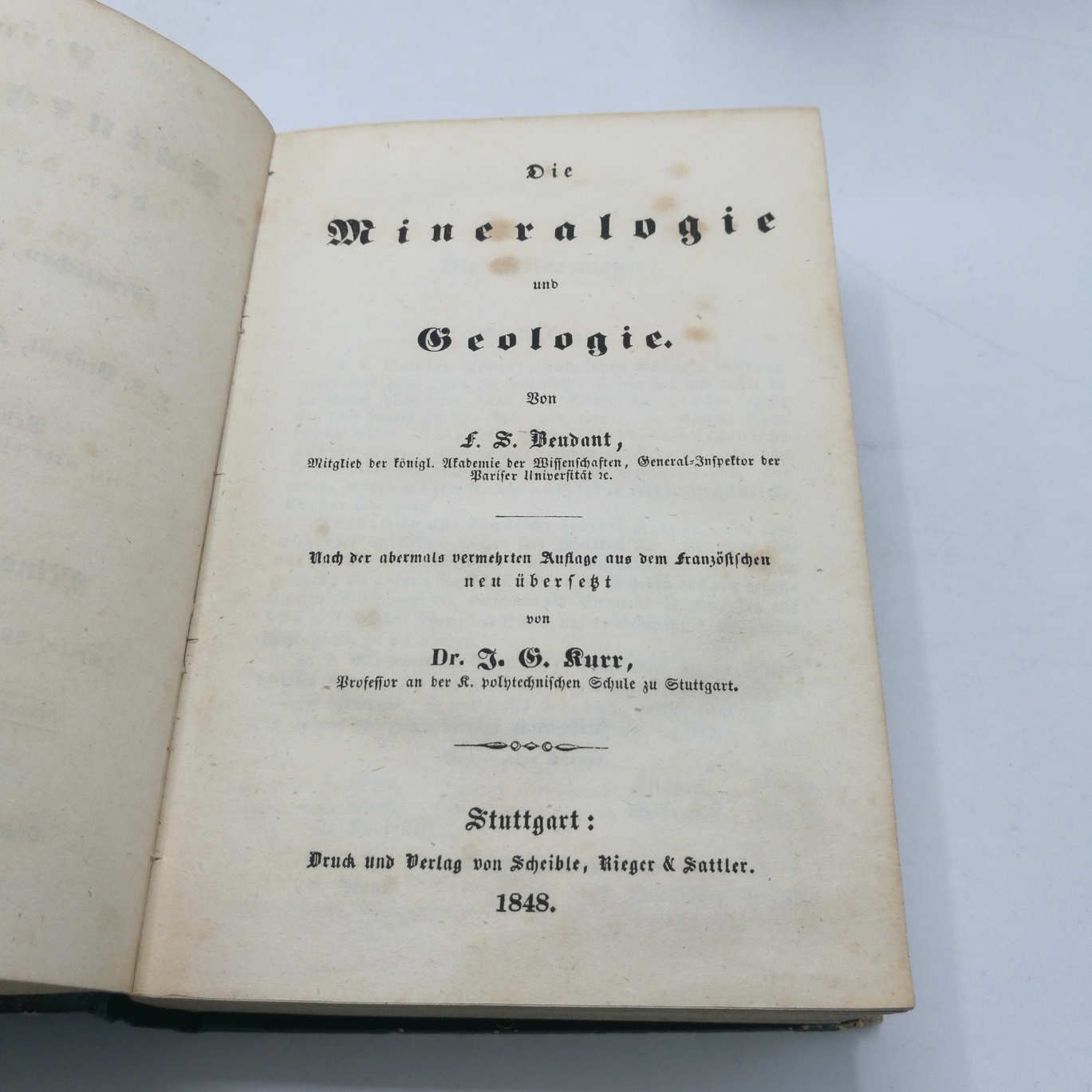 Beudant, F.S.: Populäre Naturgeschichte der drei Reiche für den öffentlichen und Privatunterricht. 3 Bände (=vollst.)