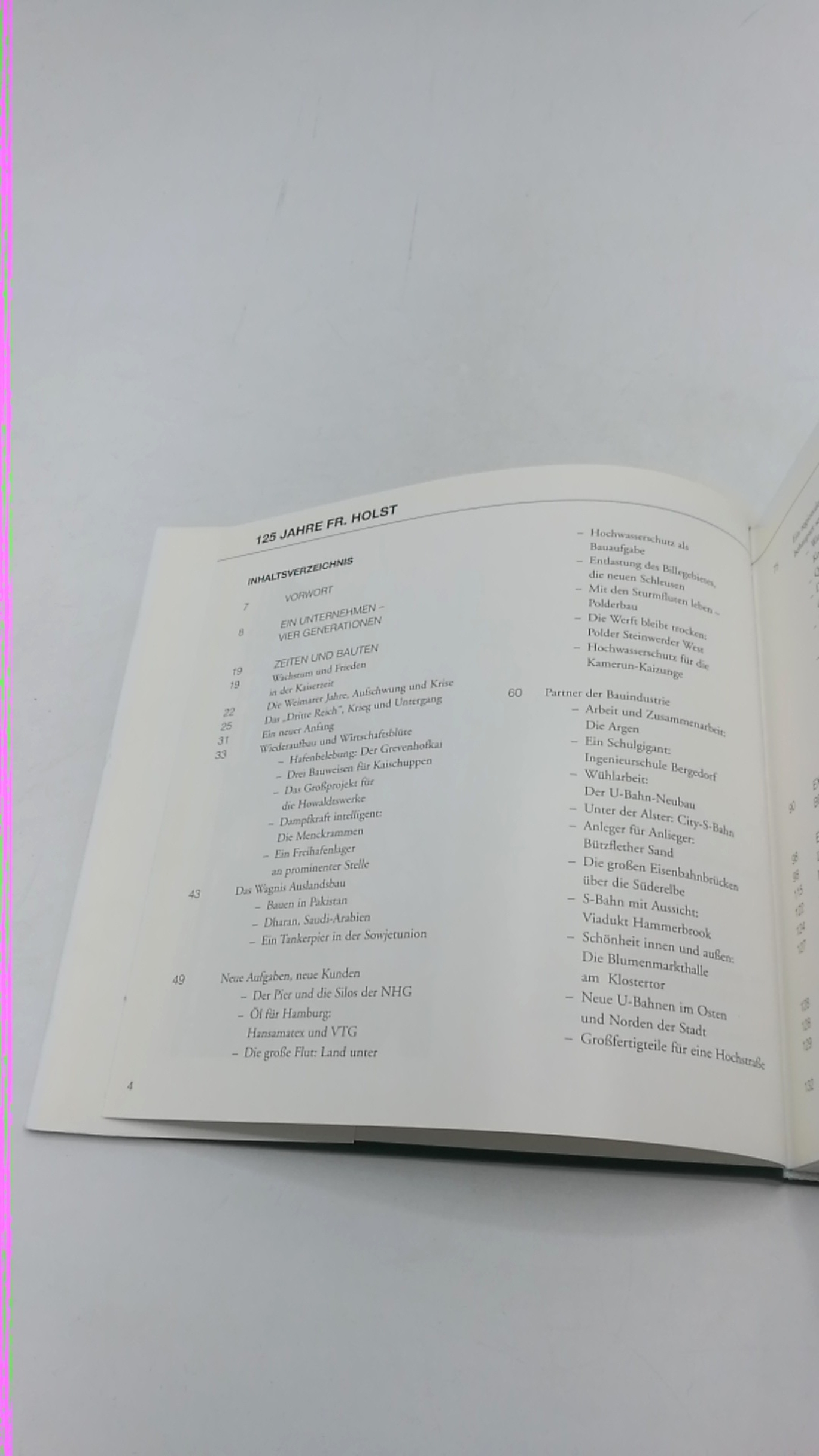 Holst, Marx Henning: 125 Jahre Fr. Holst. Menschen und Bauten Die Geschichte eines Hamburger Unternehmens