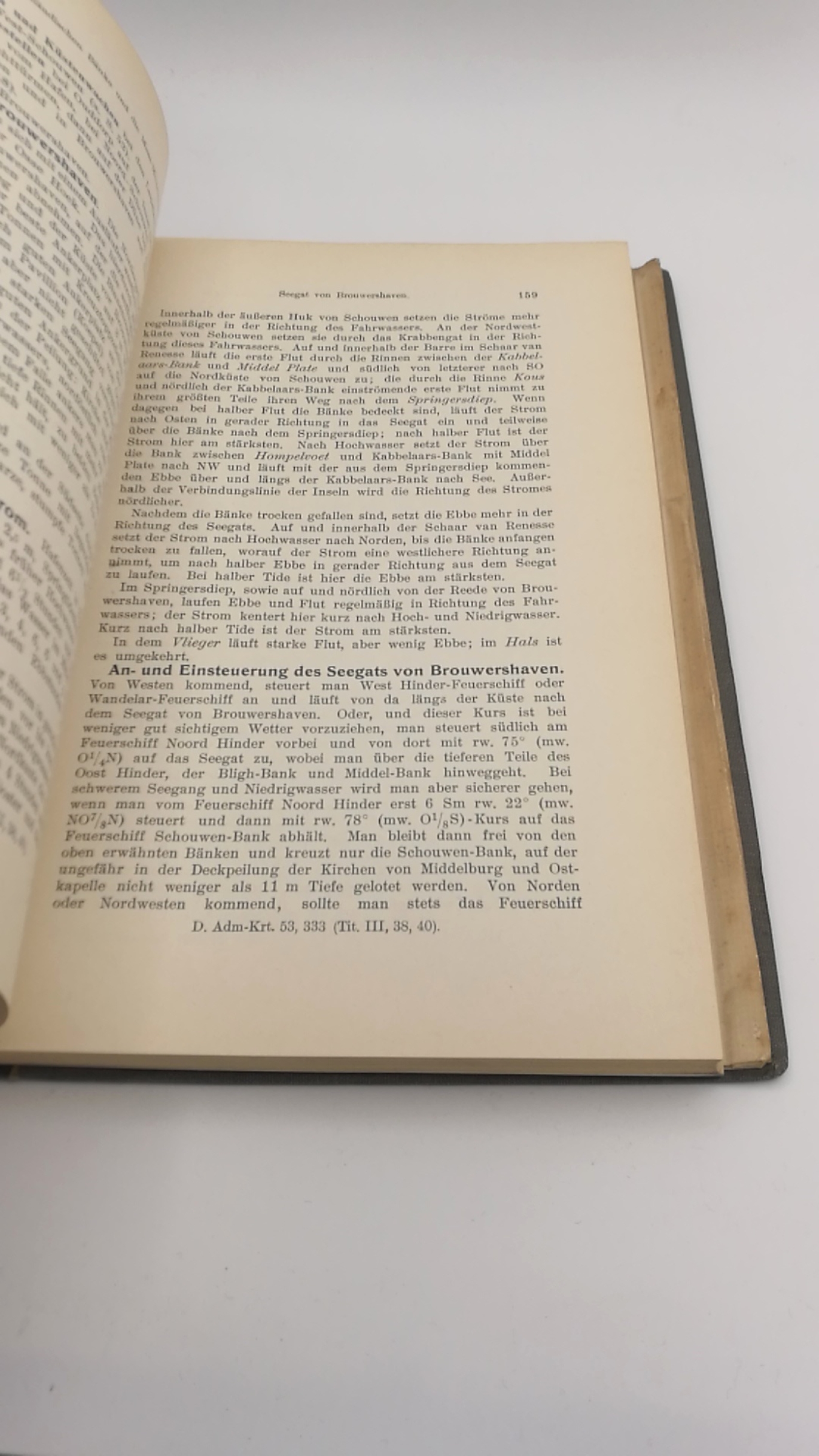 Reichs-Marine-Amt: Nordsee-Handbuch Südlicher Teil (Hoofden) INKLUSIVE: Erste Ergänzung Von der LInie Cromer-Terschelling bis zum Englischen Kanal