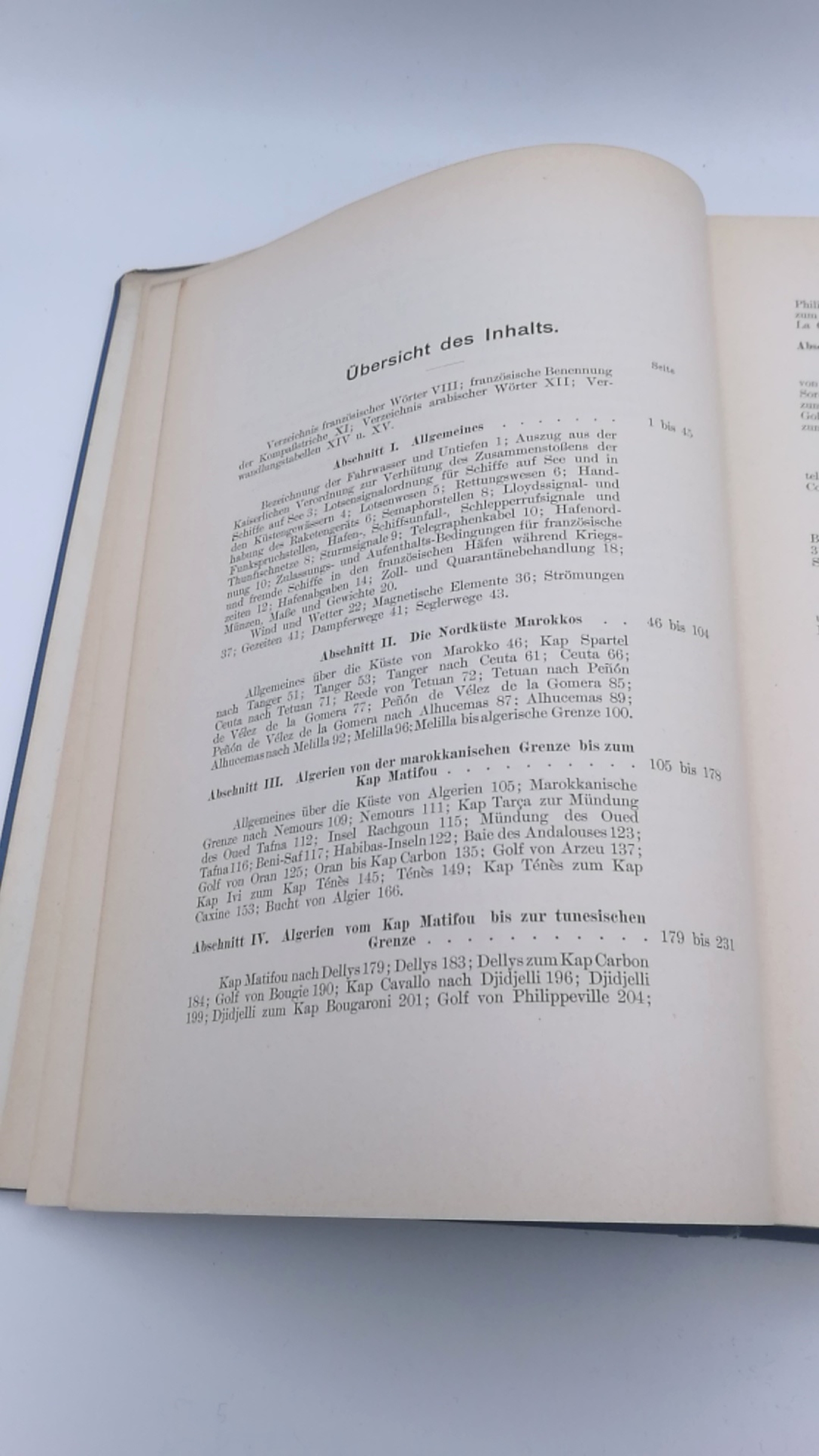 Reichs-Marine-Amt (Hrsg.): Segelhandbuch für das Mittelmeer. III. [3.] Teil. 1906 Die Nordküste Afrikas / Beiheft / Nachtrag / Erste bis Vierte [1.-4.] Ergänzungen (v. 7)