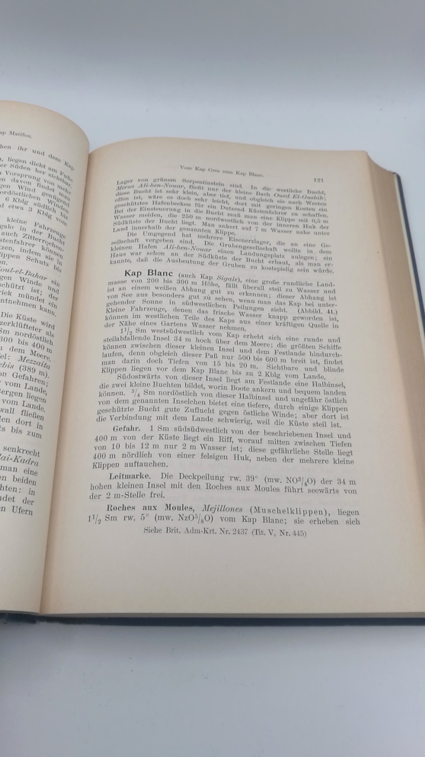 Reichs-Marine-Amt (Hrsg.): Segelhandbuch für das Mittelmeer. III. [3.] Teil. 1906 Die Nordküste Afrikas / Beiheft / Nachtrag / Erste bis Vierte [1.-4.] Ergänzungen (v. 7)