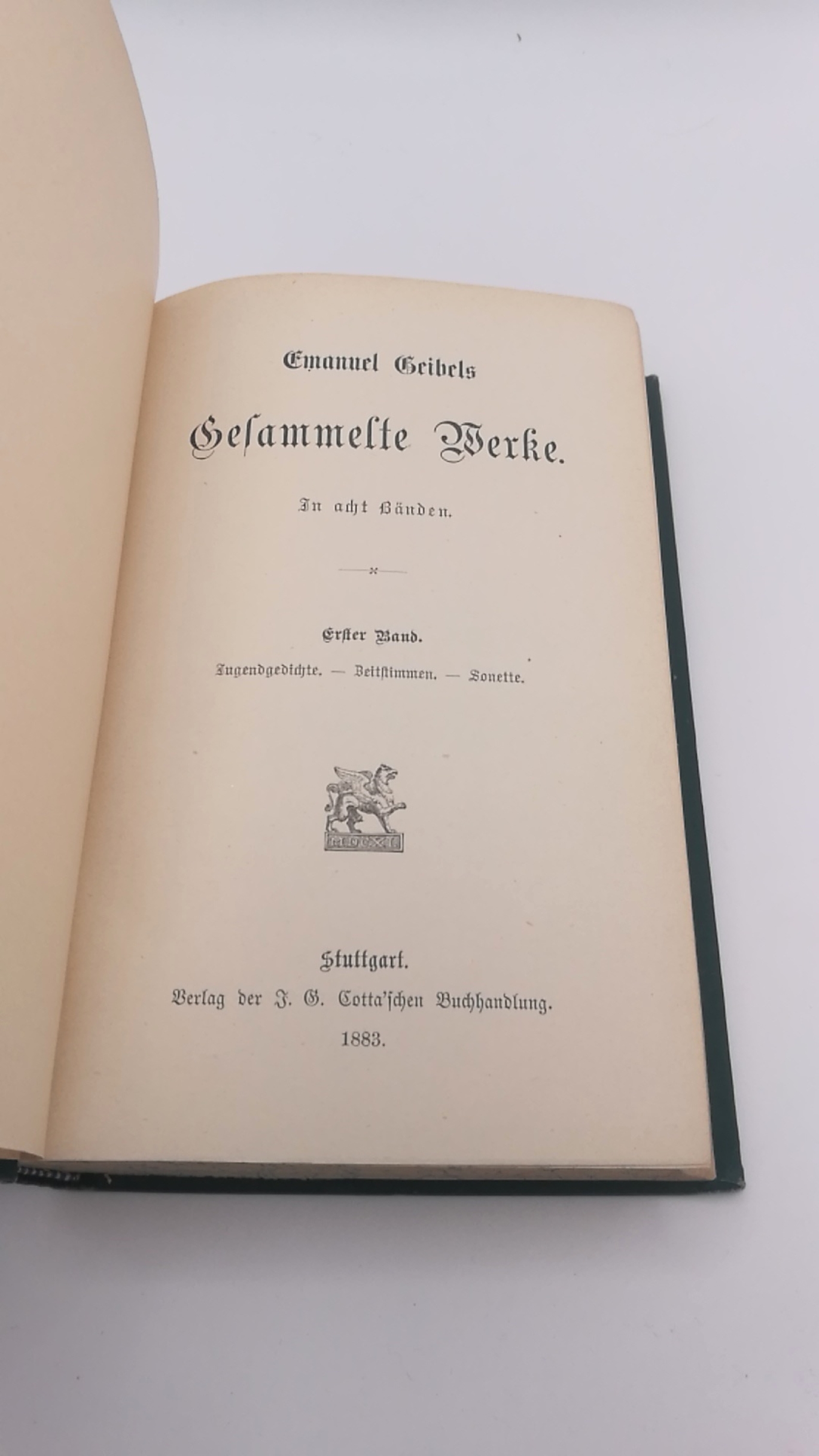 Geibel, Emanuel: Emanuel Geibels Gesammelte Werke. In acht [8] Bänden in 4 Bänden (=vollst.) 