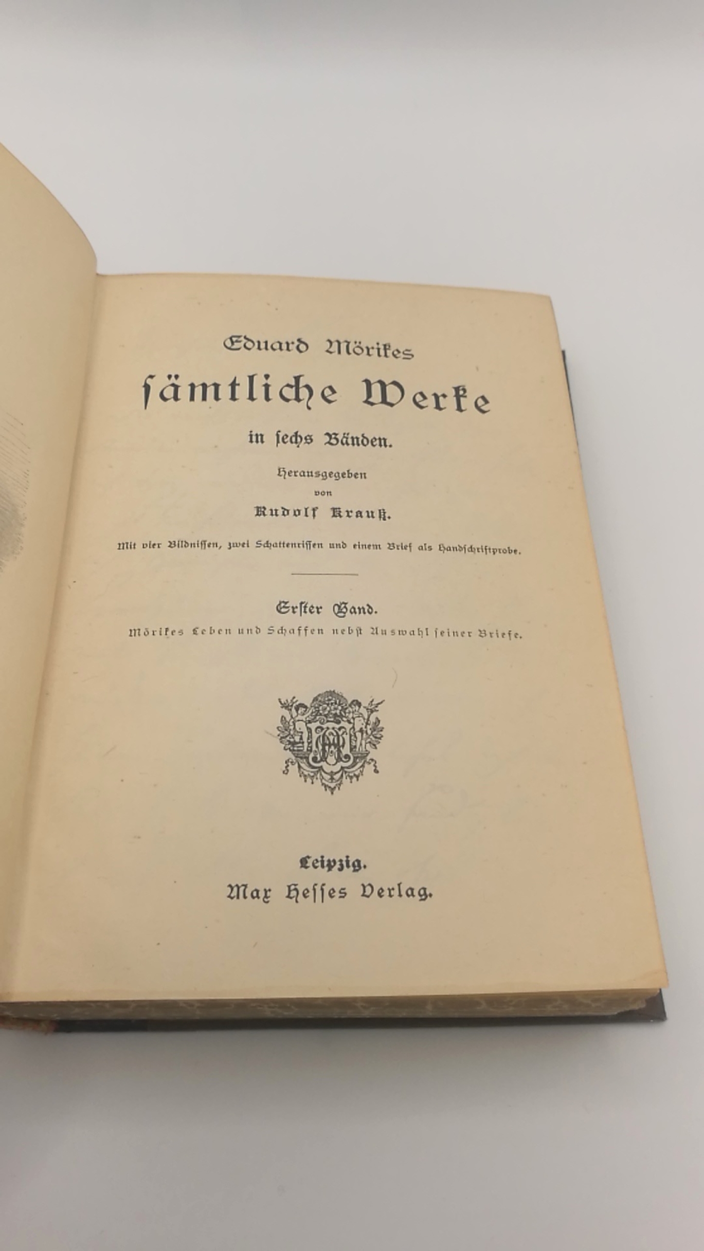 Krautz, Rudolf (Hrsg.): Eduard Mörikes sämtliche Werke in sechs Teilen. (= vollst. 6 Teile in 2 Bände) 