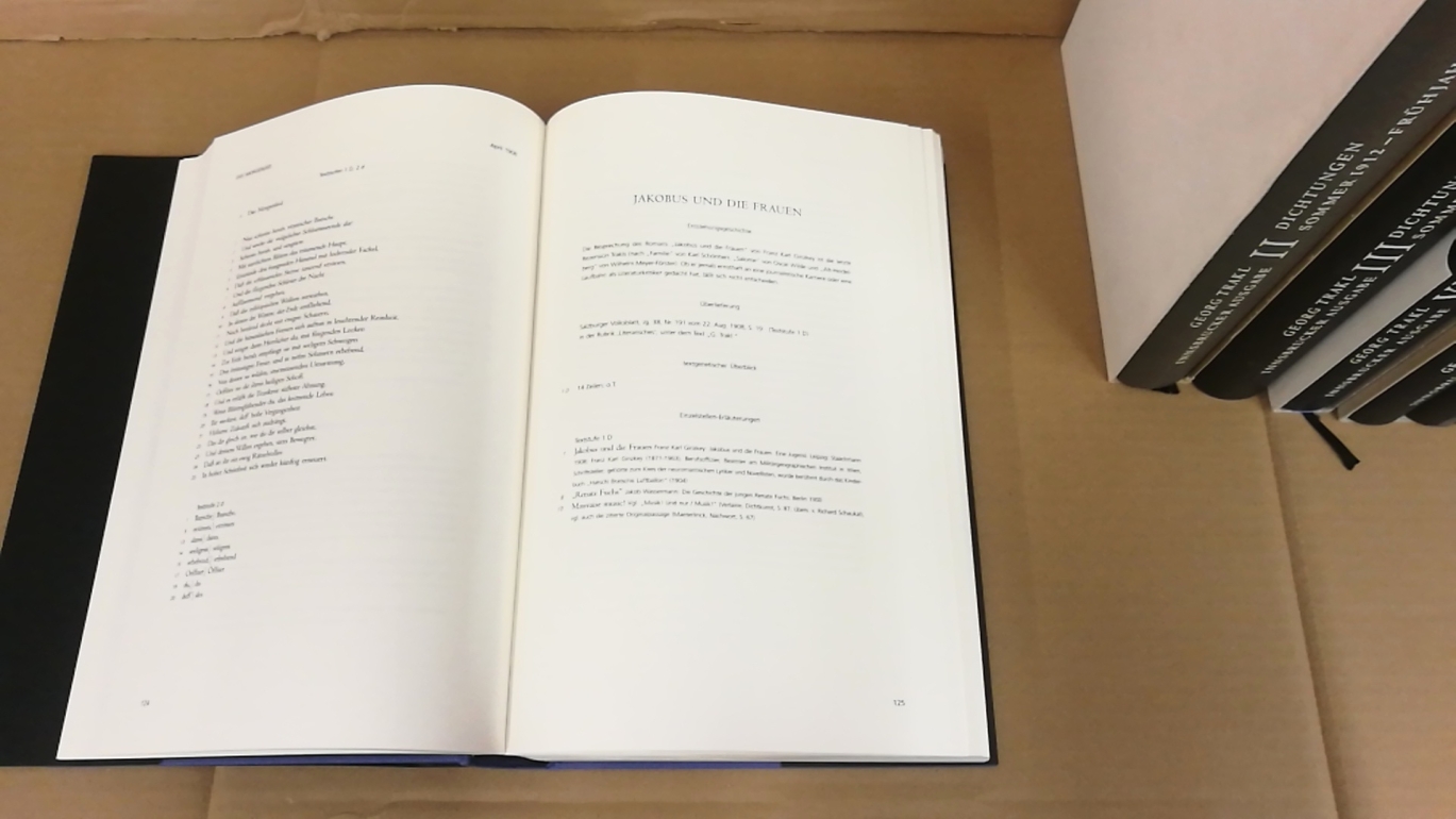 Georg Trakl: Sämtliche Werke und Briefwechsel. Historisch-kritische Ausgabe mit Faksimiles der handschriflichen Texte Trakls. Innsbrucker Ausgabe Herausgegeben von Eberhard Sauermann und Hermann Zwerschina