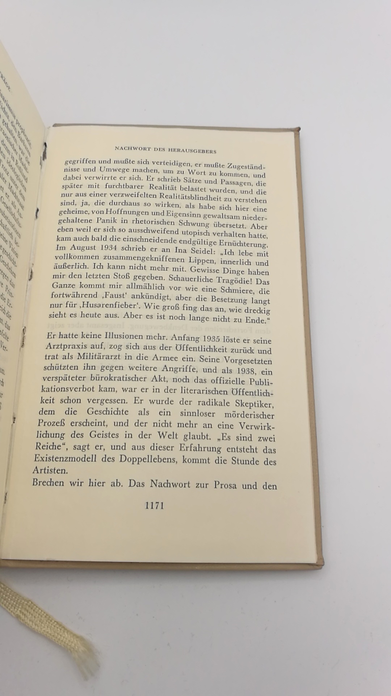 Wellershoff, Dieter (Hrsg.): Gottfried Benn. Gesammelte Werke in zwei Bänden. 2 Bände (=vollst.) 