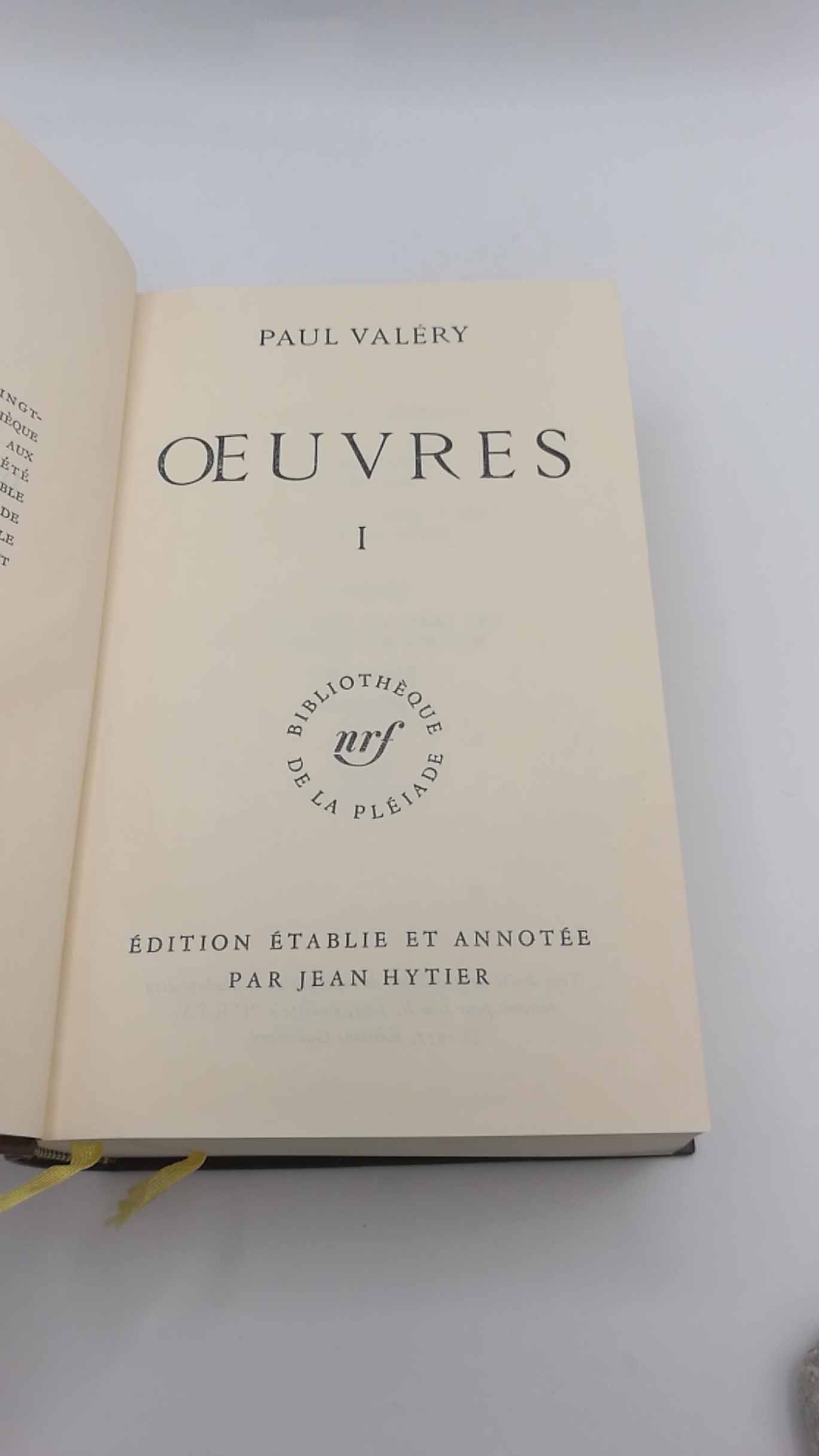 Valéry, Paul: Oeuvres de Paul Valéry. 2 Vol (=complet.) Bibliothèque de la Pléiade. Édition établie et annotée par Jean Hytier