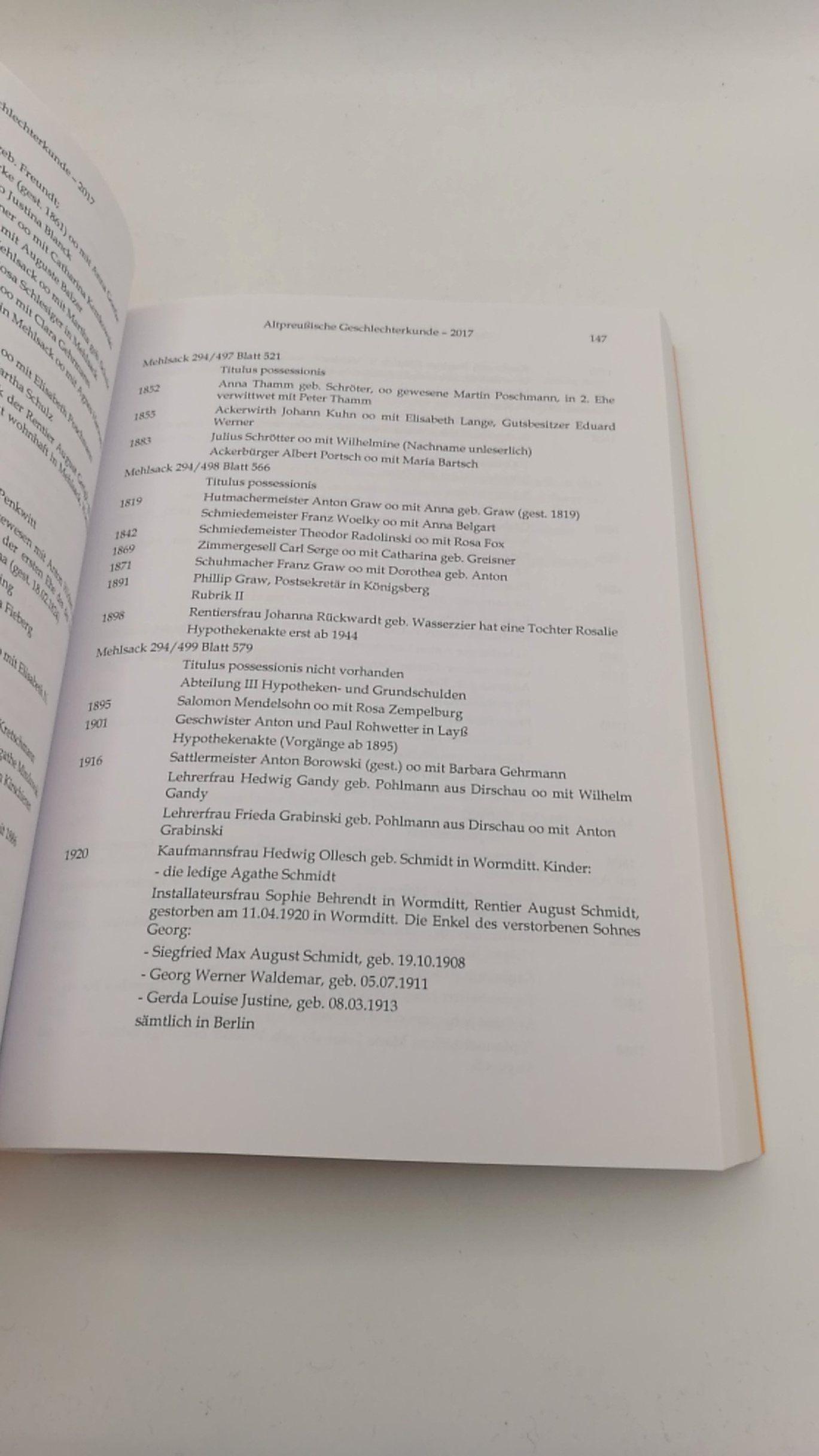 Verein für Familienforschung in Ost- und Westpreußen (Hrsg.): Altpreußische Geschlechterkunde. Neue Folge. Band 47. Blätter des Vereins für Familienforschung in Ost- und Westpreußen.