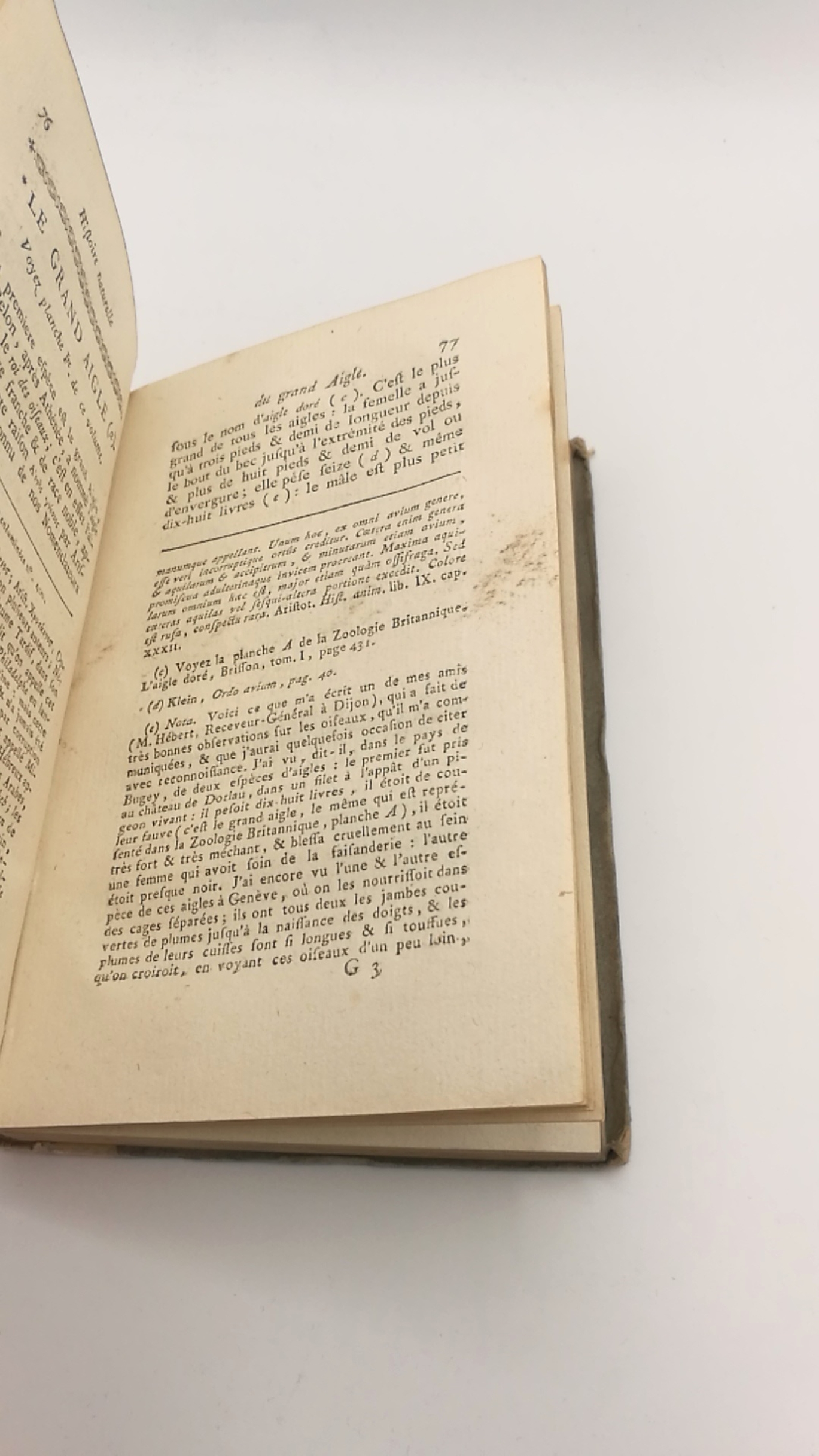 Le Comte de Buffon (Hrsg.): Historie naturelle générale et particuliere. Oiseaux, Tome I [1]