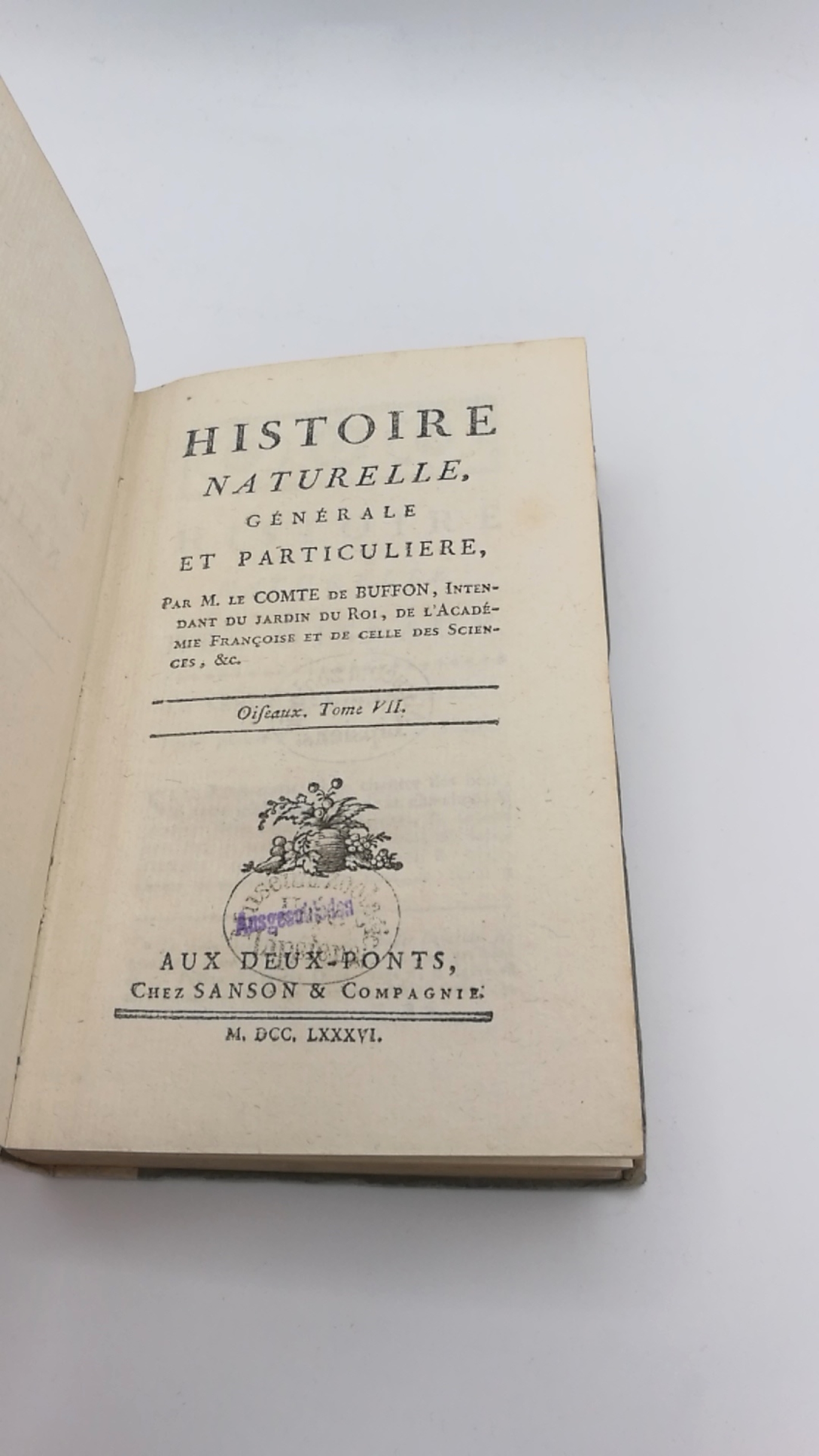 Le Comte de Buffon (Hrsg.): Historie naturelle générale et particuliere. Oiseaux, Tome VII [7]