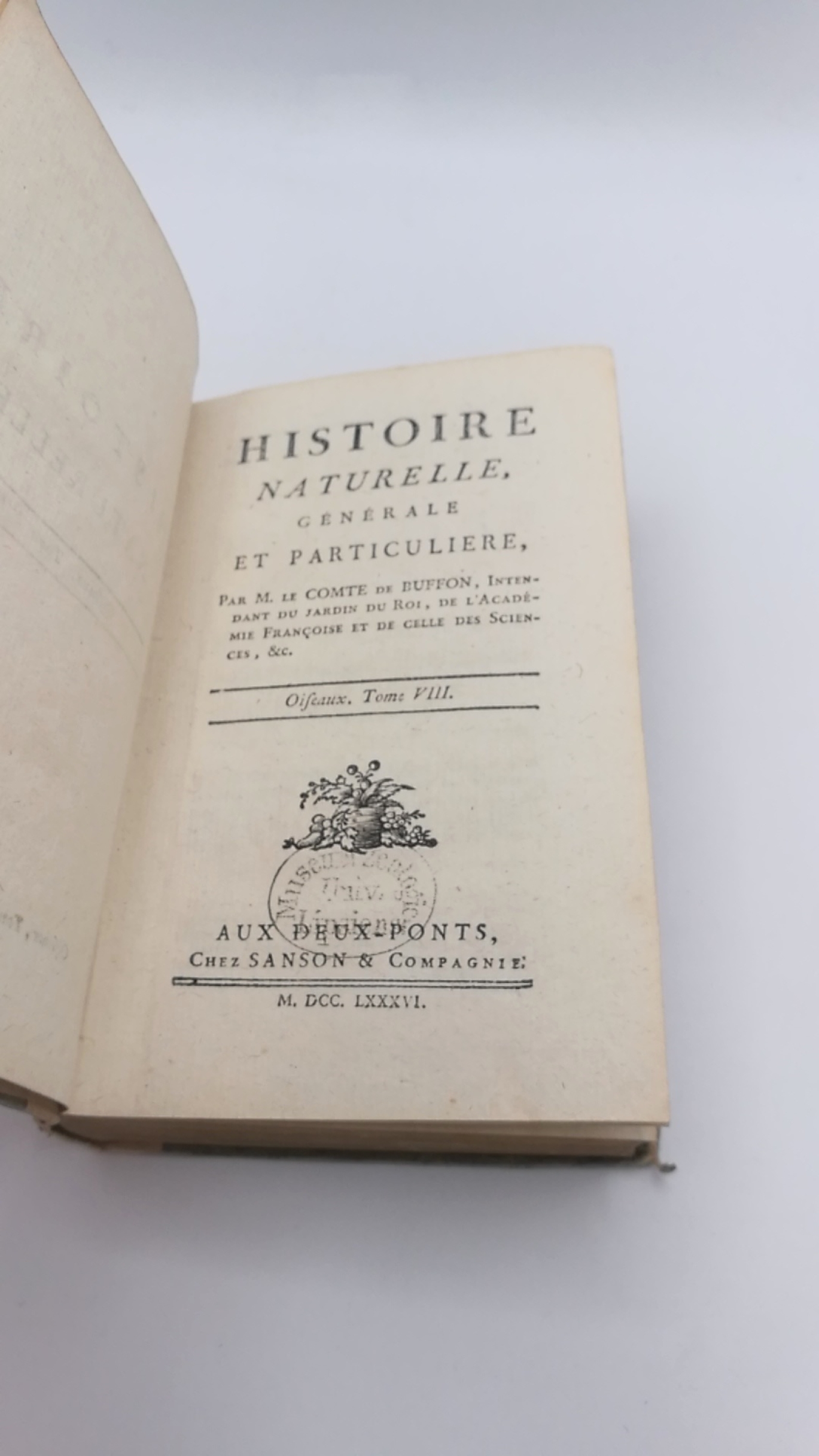 Le Comte de Buffon (Hrsg.): Historie naturelle générale et particuliere. Oiseaux, Tome VIII [8]