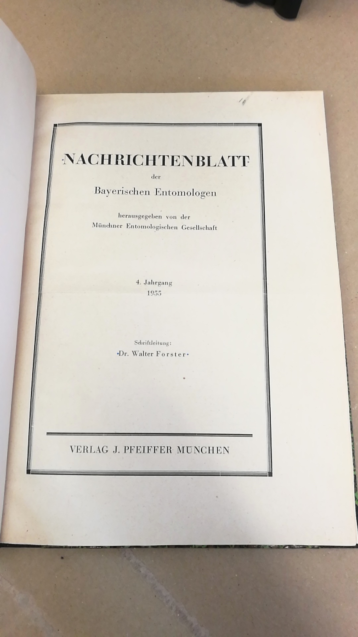 Münchner Entomologische Gesellschaft (Hrsg.): Nachrichtenblatt der Bayerischen Entomologen. 1.-13. Jahrgang 1952-1964 (=13 Jahrgänge in 13 Bände)