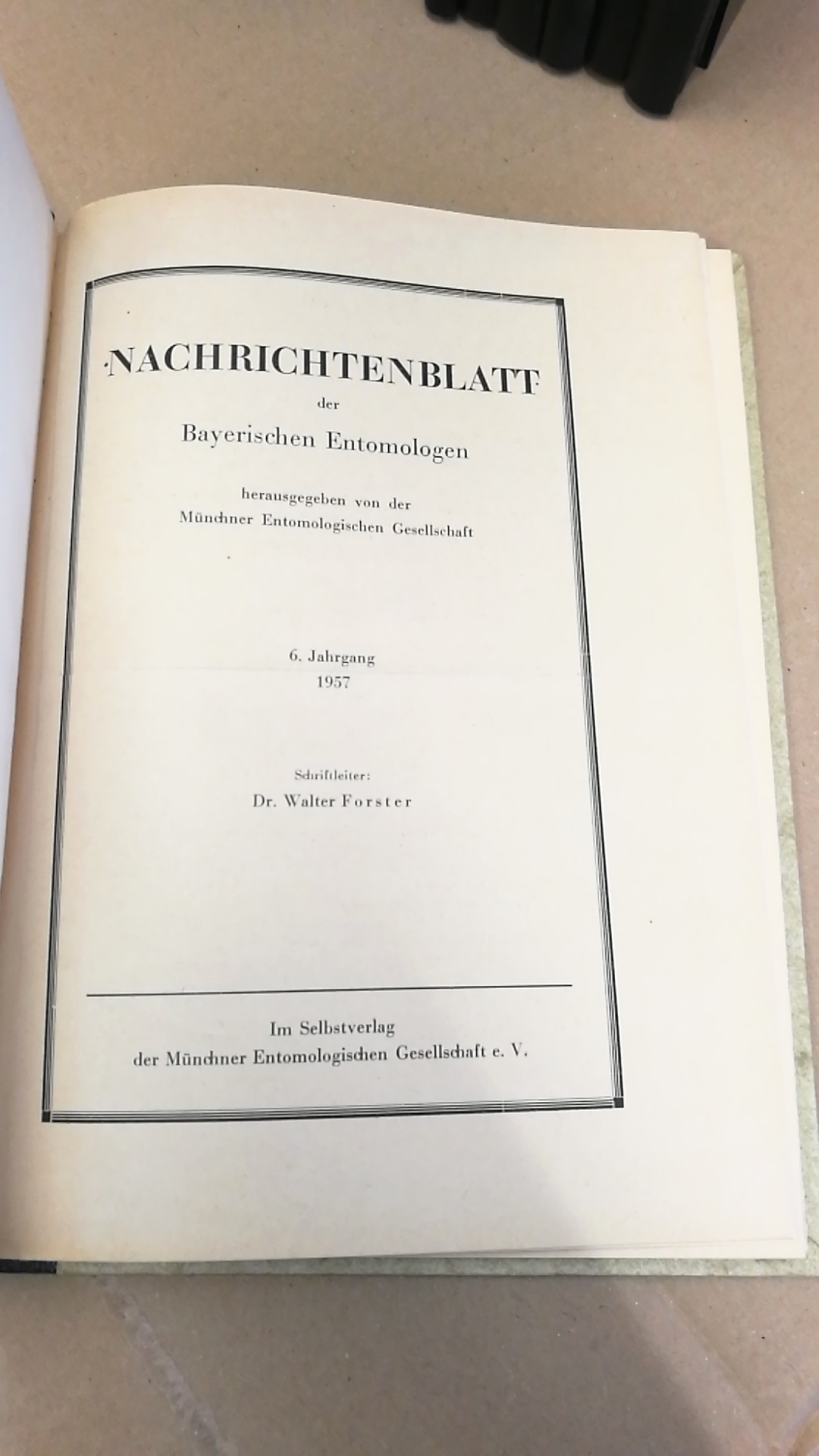 Münchner Entomologische Gesellschaft (Hrsg.): Nachrichtenblatt der Bayerischen Entomologen. 1.-13. Jahrgang 1952-1964 (=13 Jahrgänge in 13 Bände)