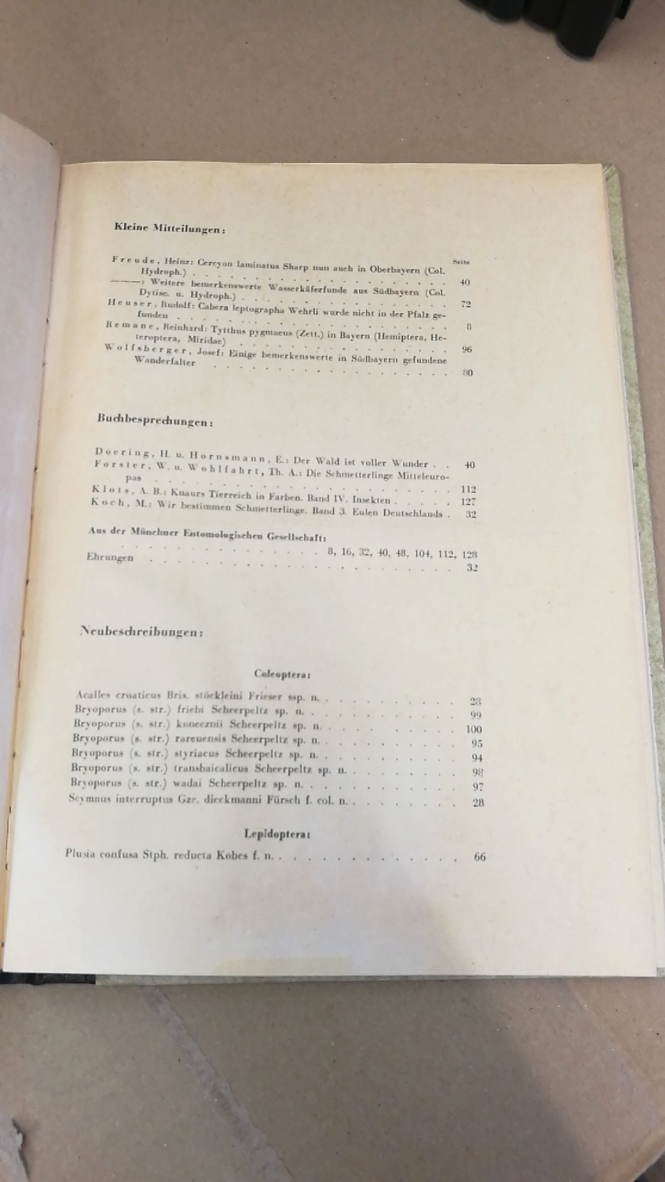 Münchner Entomologische Gesellschaft (Hrsg.): Nachrichtenblatt der Bayerischen Entomologen. 1.-13. Jahrgang 1952-1964 (=13 Jahrgänge in 13 Bände)