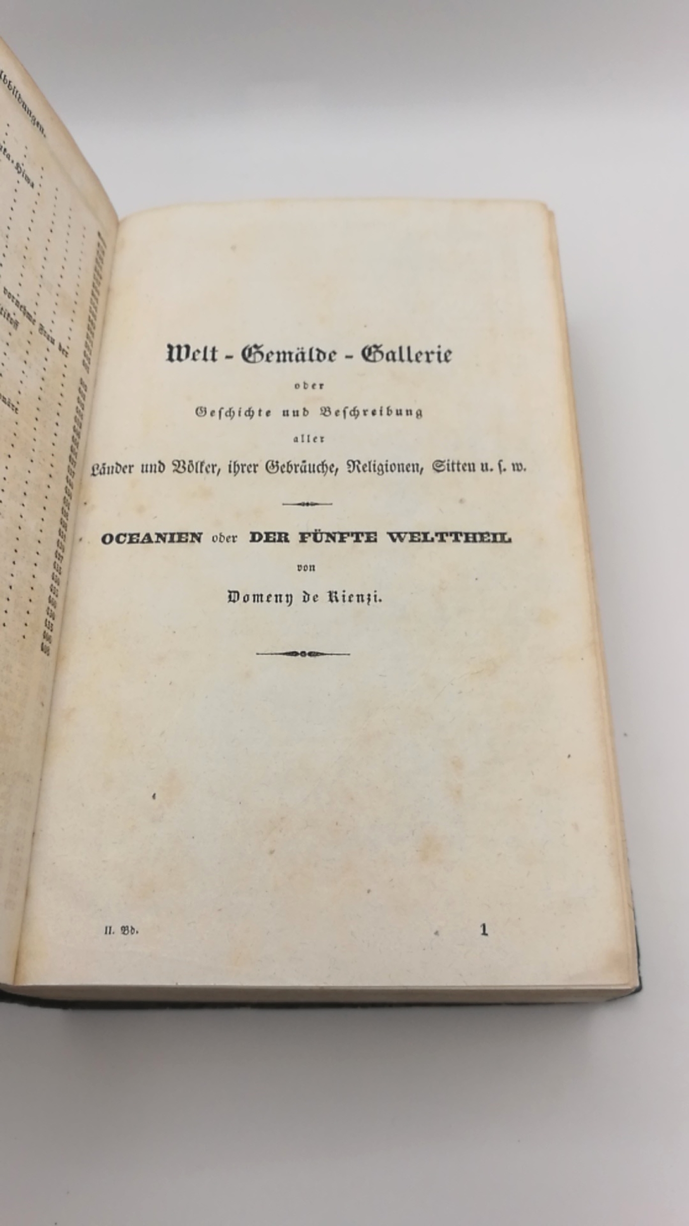 Rienzi, Domeny: Welt-Gemälde-Gallerie oder Geschichte und Beschreibung aller Länder und Völker, ihrer Gebräuche, Religionen, Sitten usw. OCEANIEN. Zweiter [2.] Band. Polynesien