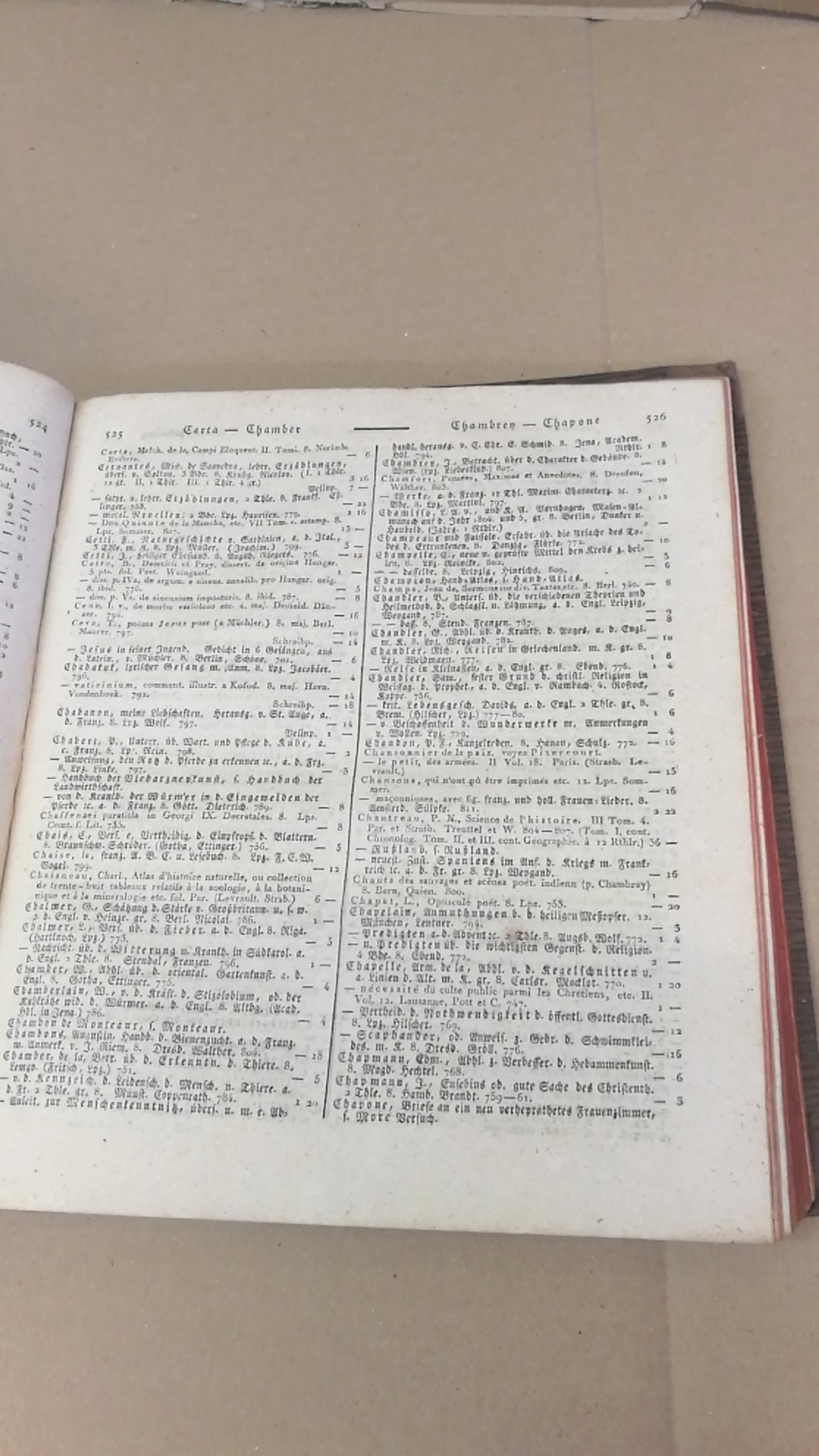 Wilhelm Heinsius: Allgemeines Bücher-Lexikon oder vollständiges Alphabetisches Verzeichniß der von 1700 bis zu Ende 1810 erschienenen Bücher, welche in Deutschland und in den durch Sprache und Literatur damit verwandten Ländern gedruckt worden sind. Band 