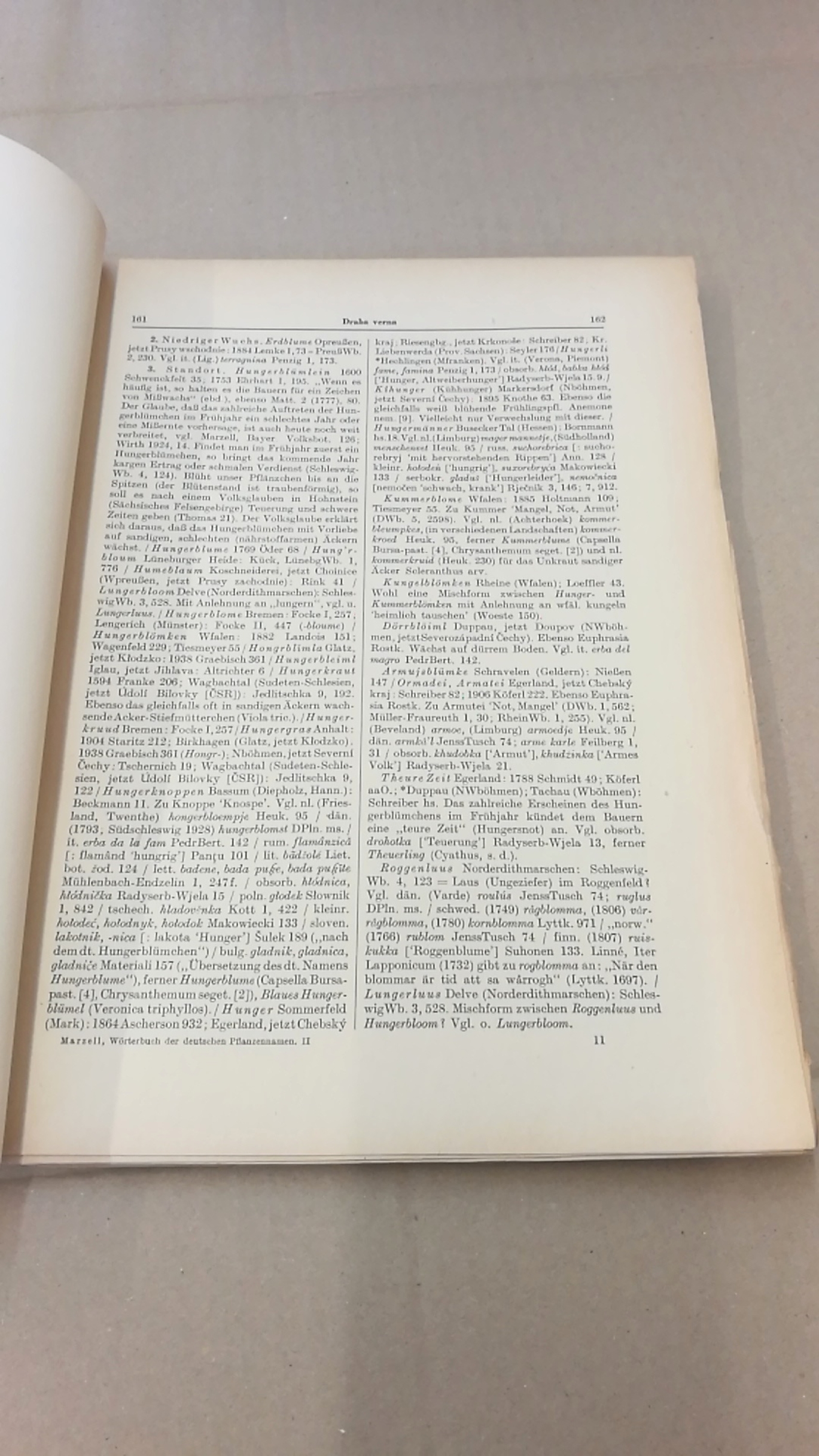 Marzell, Heinrich: Wörterbuch der Deutschen Pflanzennamen. Lieferung 11 (Band 2. Lieferung 2) Draba- Erysimum