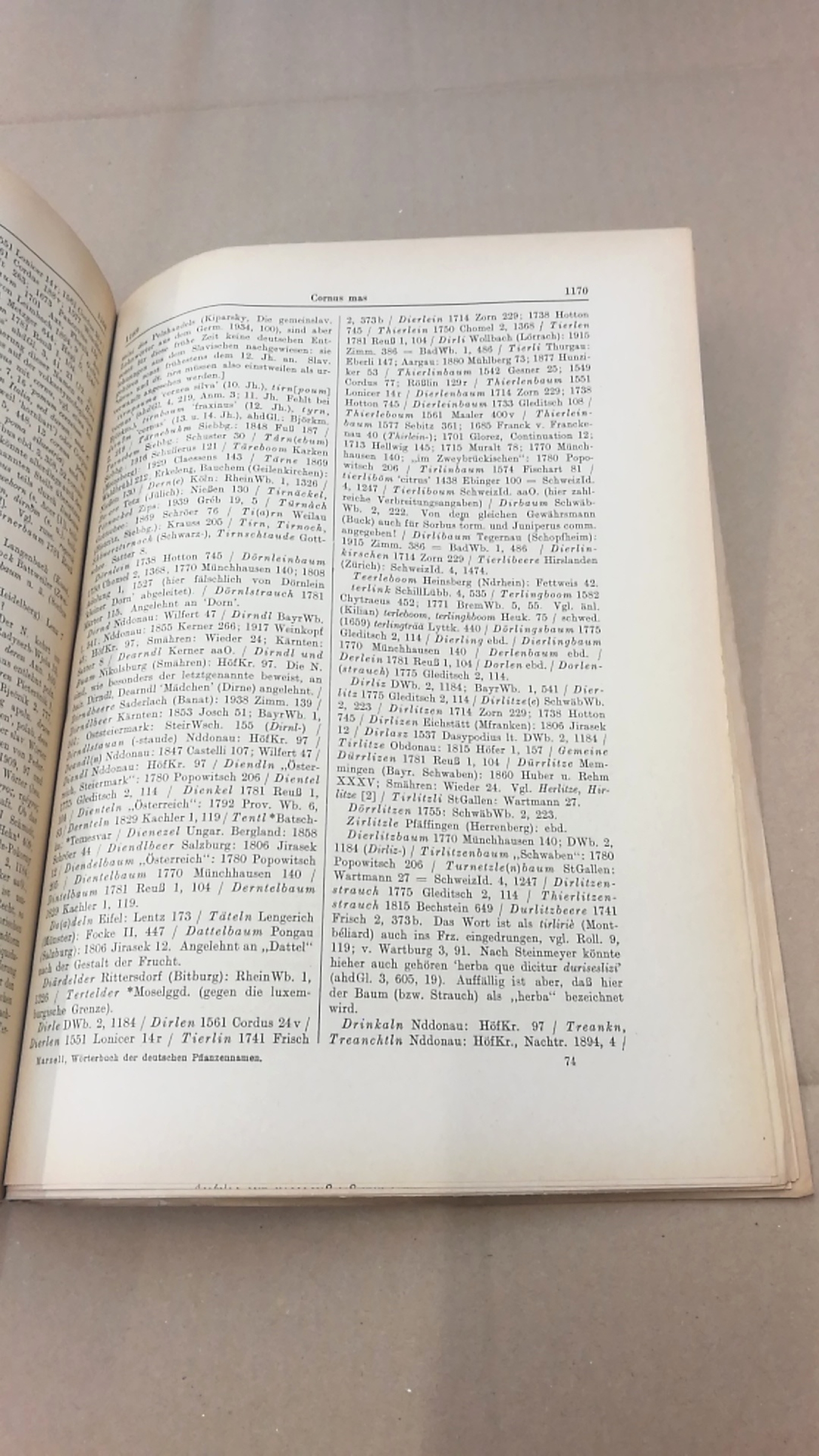 Marzell, Heinrich: Wörterbuch der Deutschen Pflanzennamen. Lieferung 7 Chaerophyllum-Colchicum