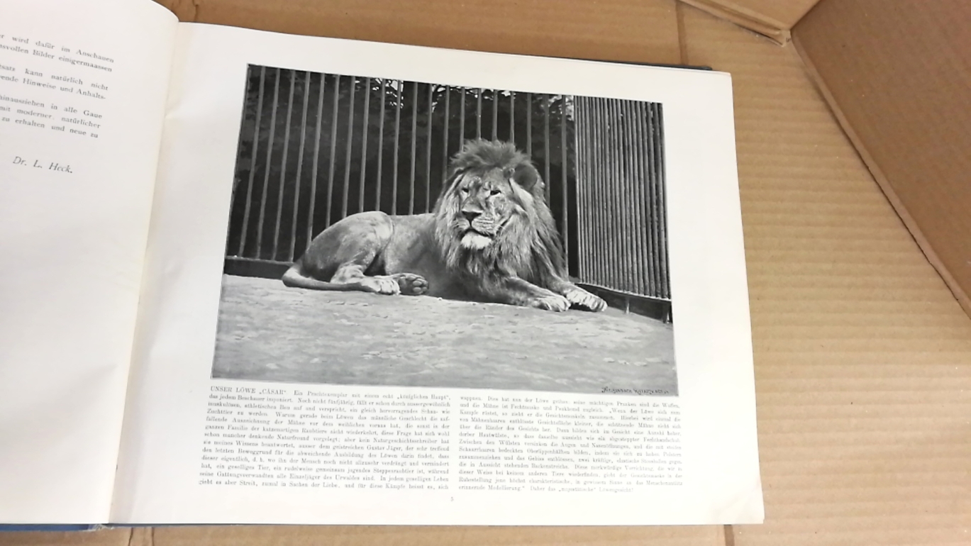 Heck, Lutz: Lebende Bilder aus dem Reiche der Tiere. Augenblicksaufnahmen nach dem lebenden Tierbestande des Berliner zoologischen Gartens.