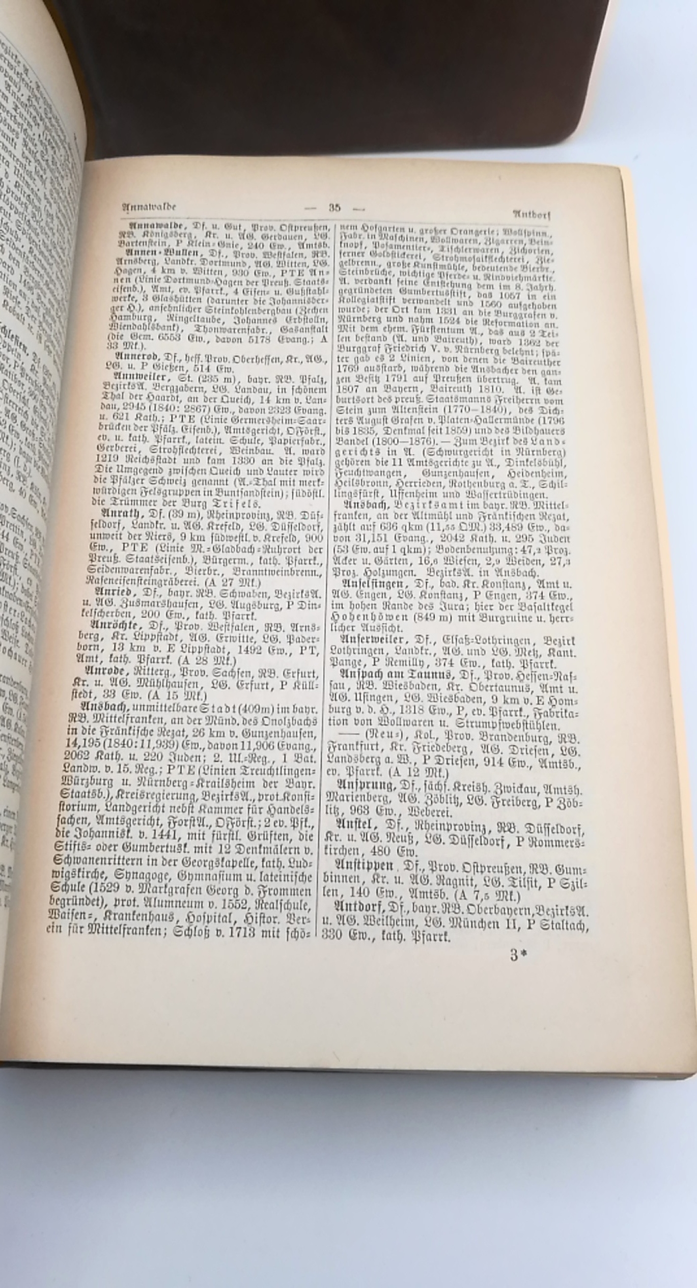 Neumann, Gustav: Geographisches Lexikon des Deutschen Reiches.  Erste und zweite Häfte (=2 Bände) 