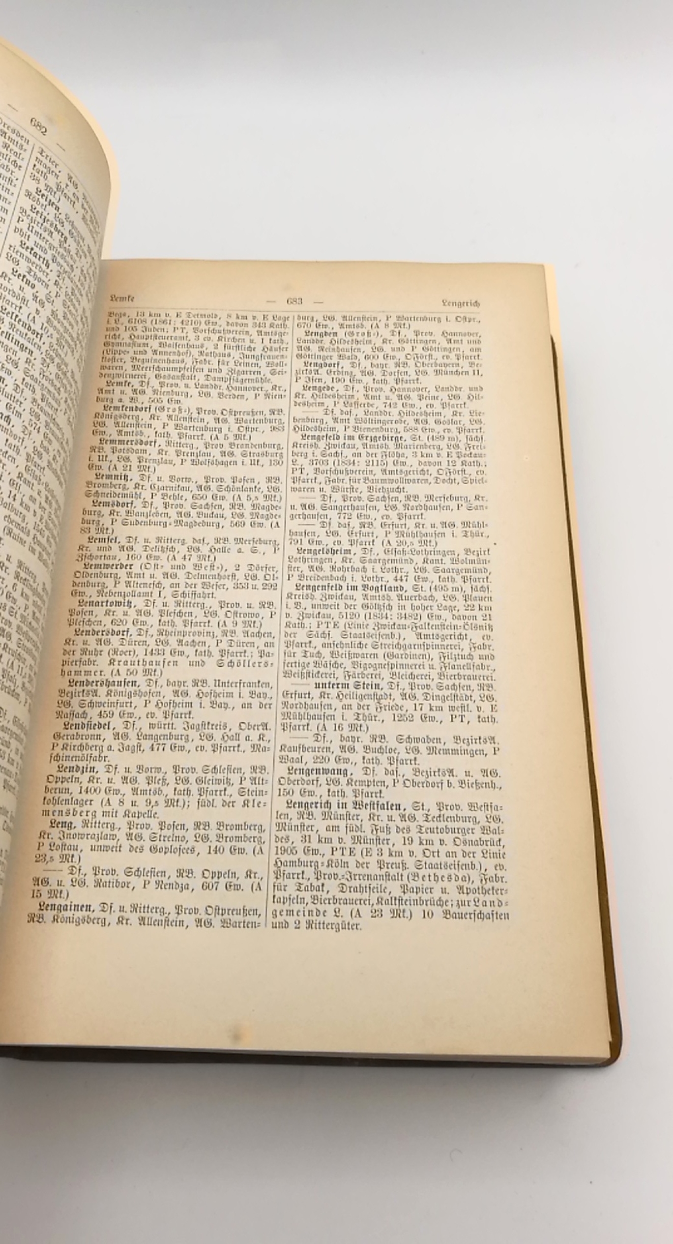 Neumann, Gustav: Geographisches Lexikon des Deutschen Reiches.  Erste und zweite Häfte (=2 Bände) 