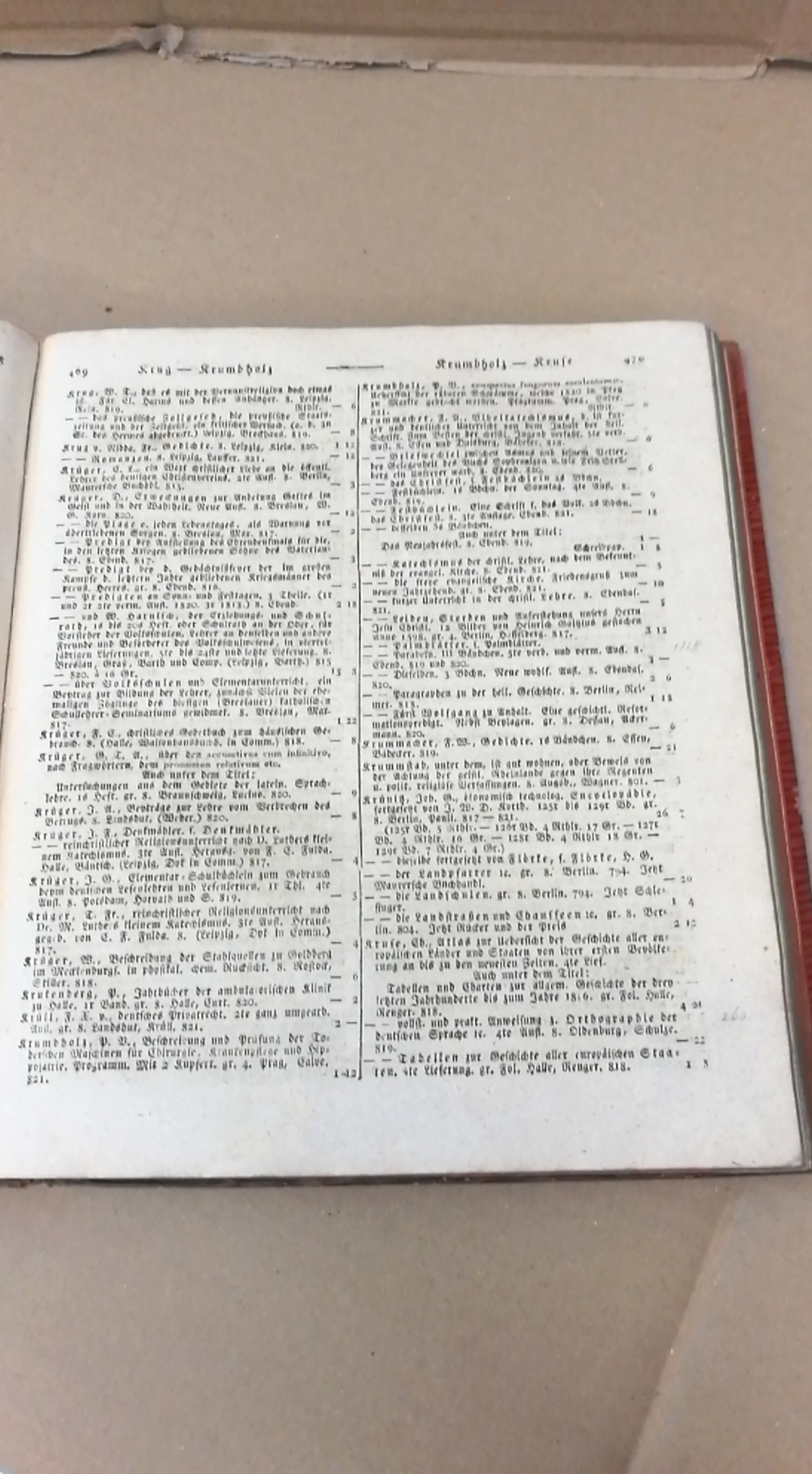 Heinsius, Wilhelm: Allgemeines Bücher-Lexikon... Sechster [6.] Band. Welcher die von 1816 bis 1821 erschienenen Bücher und die Berichtigungen früherer Erscheinungen ernthält.