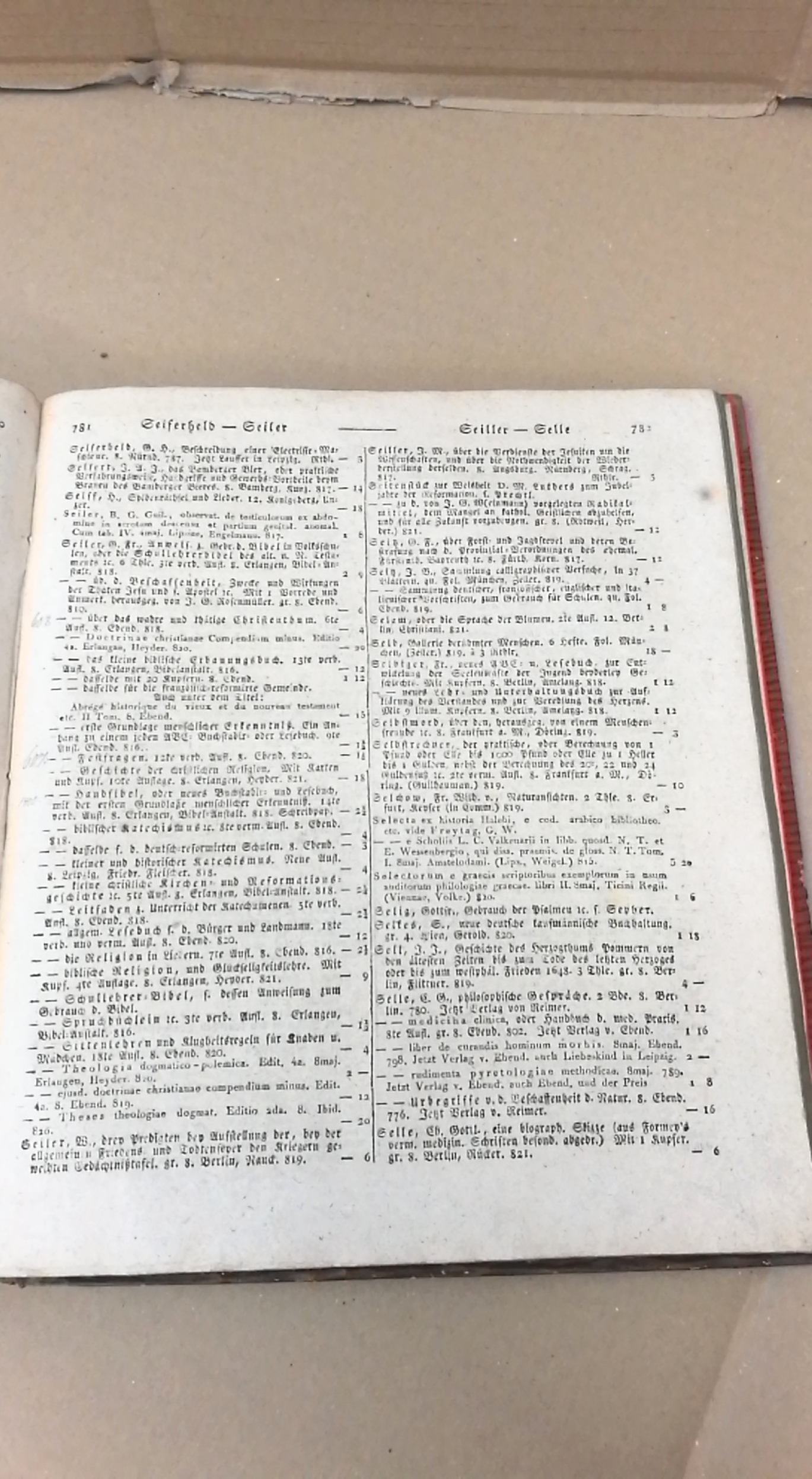 Heinsius, Wilhelm: Allgemeines Bücher-Lexikon... Sechster [6.] Band. Welcher die von 1816 bis 1821 erschienenen Bücher und die Berichtigungen früherer Erscheinungen ernthält.