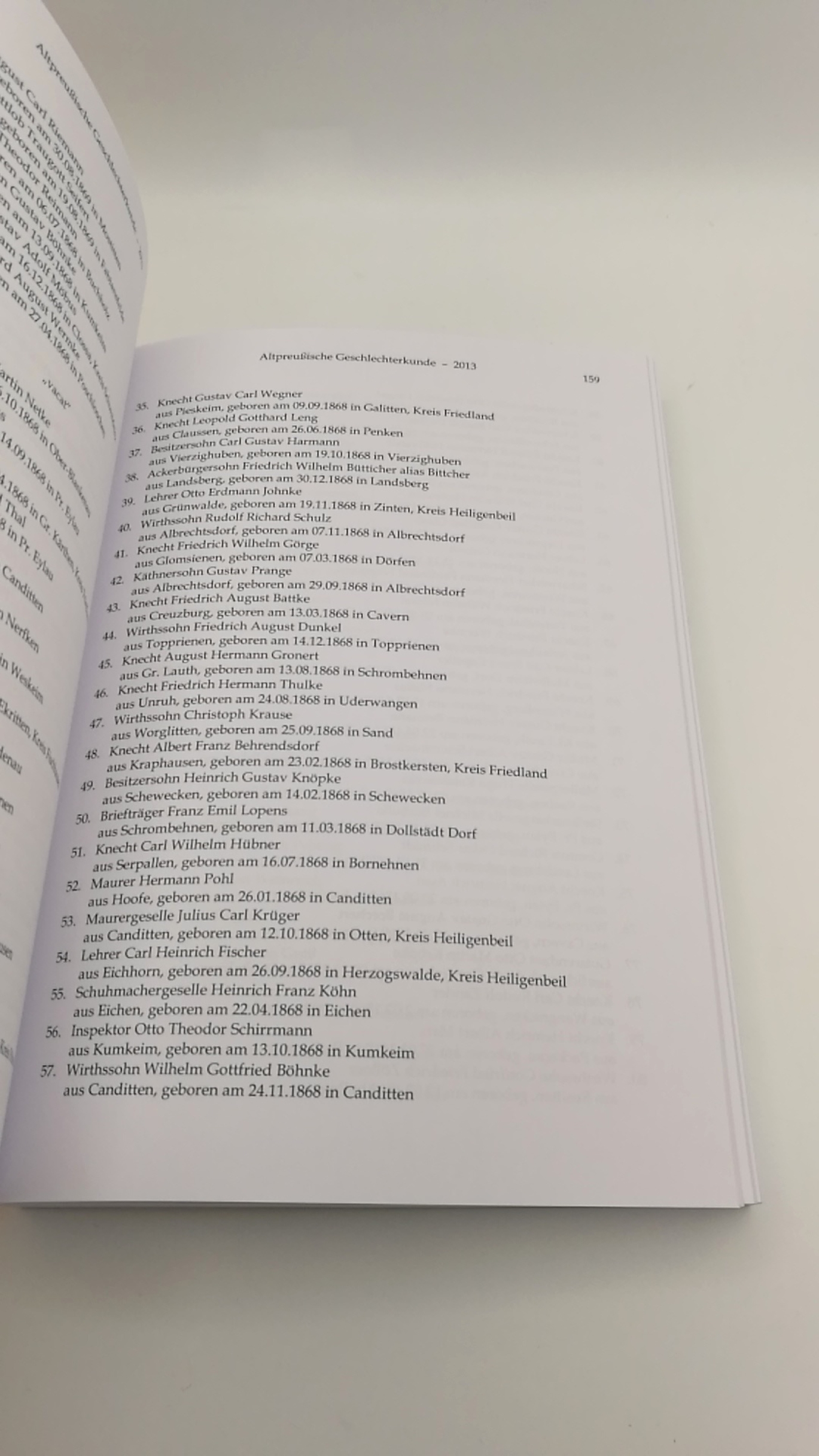 Verein für Familienforschung in Ost- und Westpreußen e.V., : Altpreußische Geschlechterkunde 2014. Neue Folge. 62. Jahrgang, Band 44. Blätter des Vereins für Familienforschung in Ost- und Westpreußen.