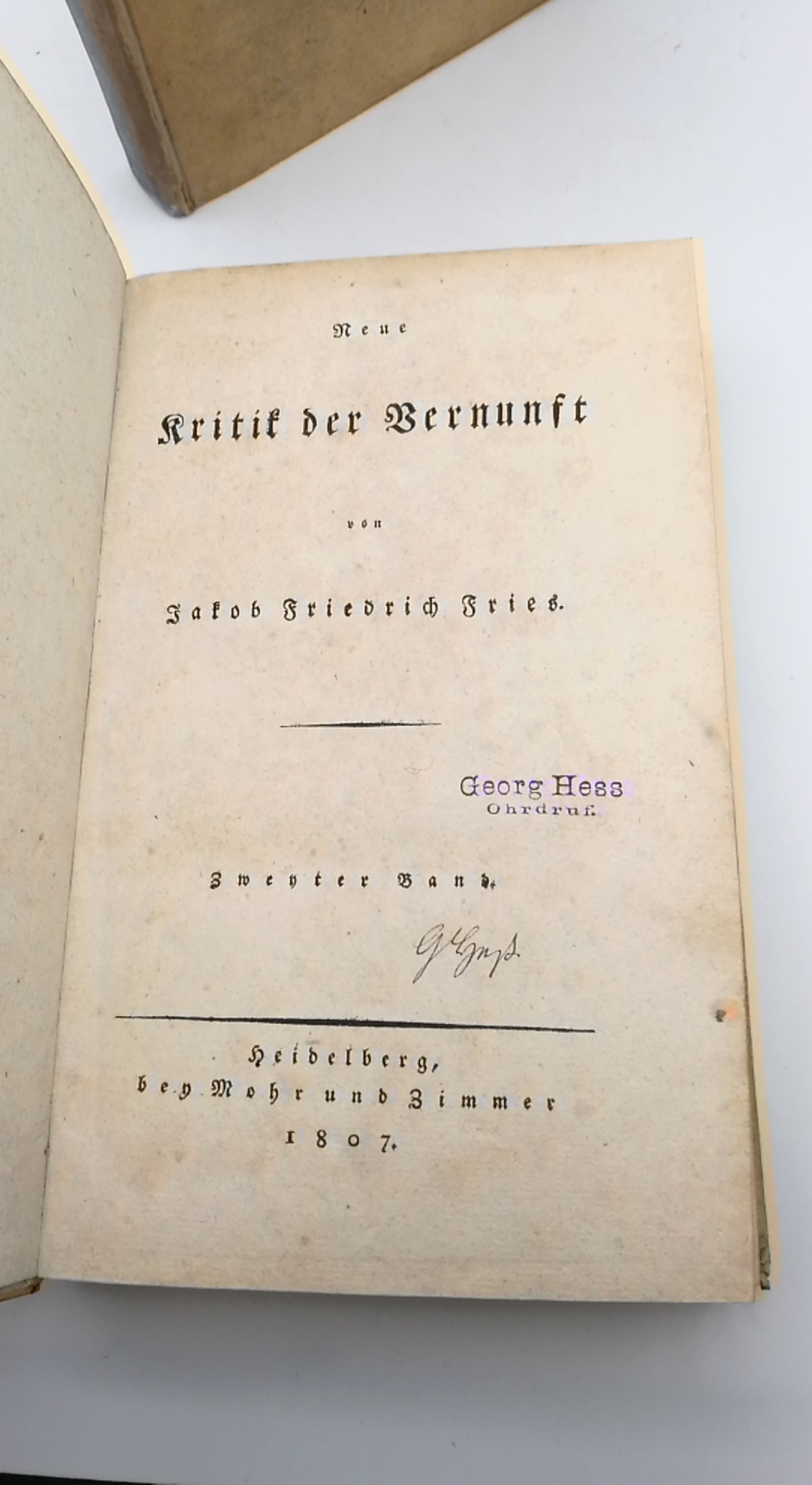 Fries, Jacob Friedrich: Neue Kritik der Vernunft. Band 2 und 3 (=2 v. 3 Bände) 