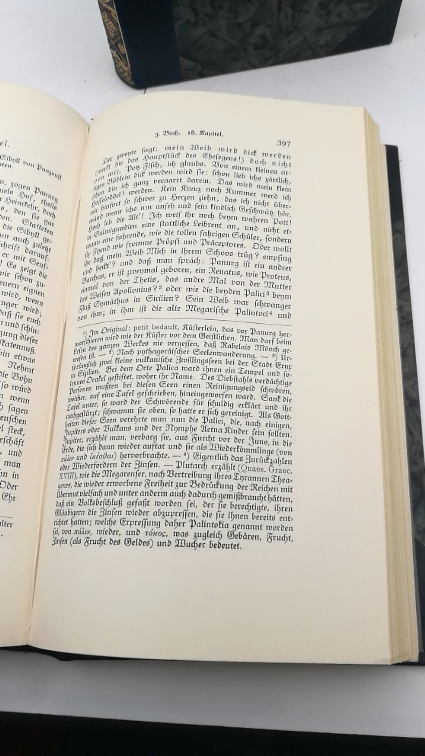 Weigand, Wilhelm: Meister Franz Rabelais, der Arzeney Doctoren, Gargantua und Pantagruel.  5 Teile in 2 Bände (=vollst.) aus dem Französischen verdeutscht durch Gottlob Regis