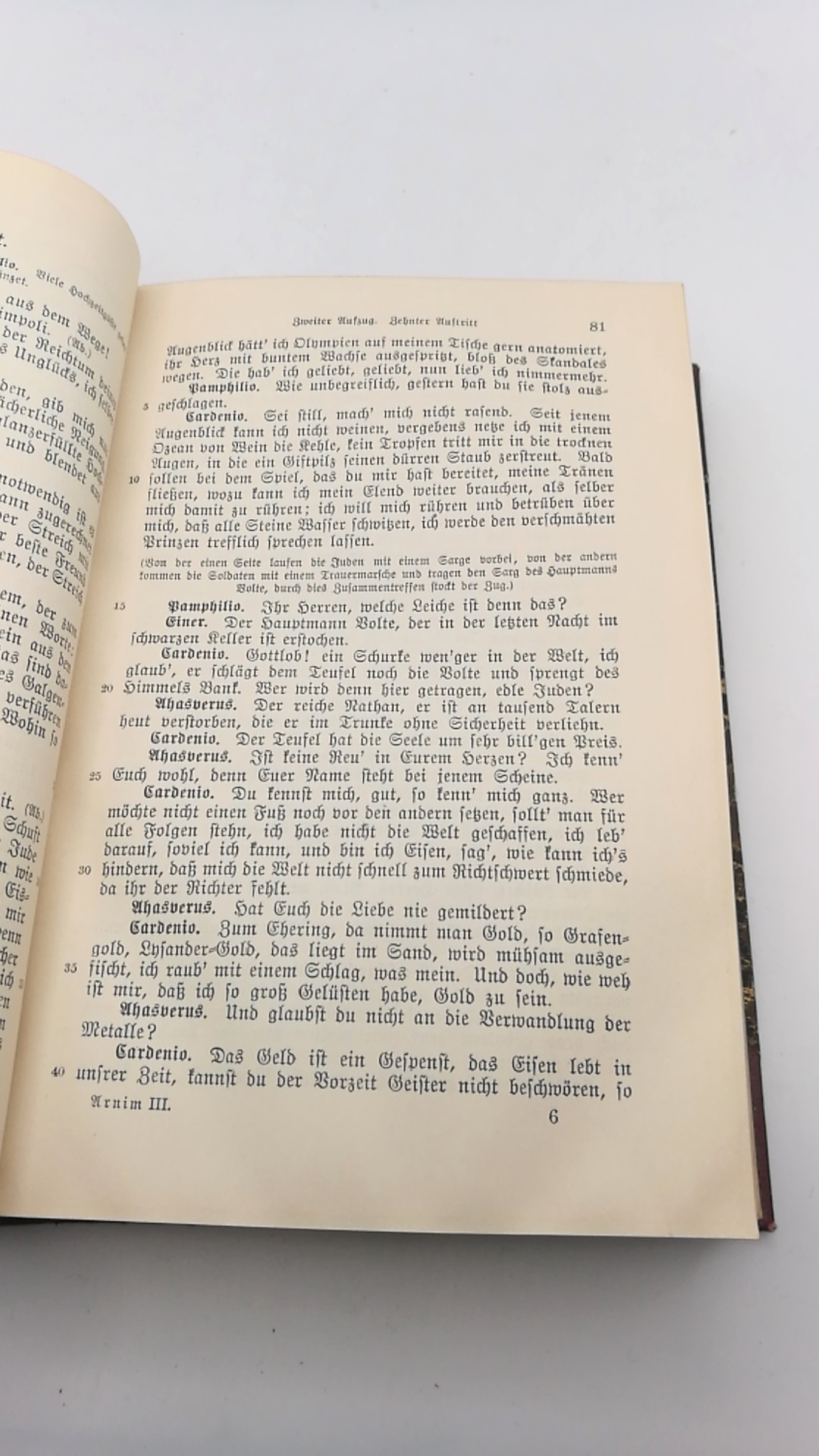 Jacobs, Monty (Hrsg.): Arnims Werke. Auswahl in vier Teilen (in 2 Bänden) Hempels Bibliothek; Klassiker-Ausgaben in neuer Bearbeitung. Goldene Klassiker-Bibliothek