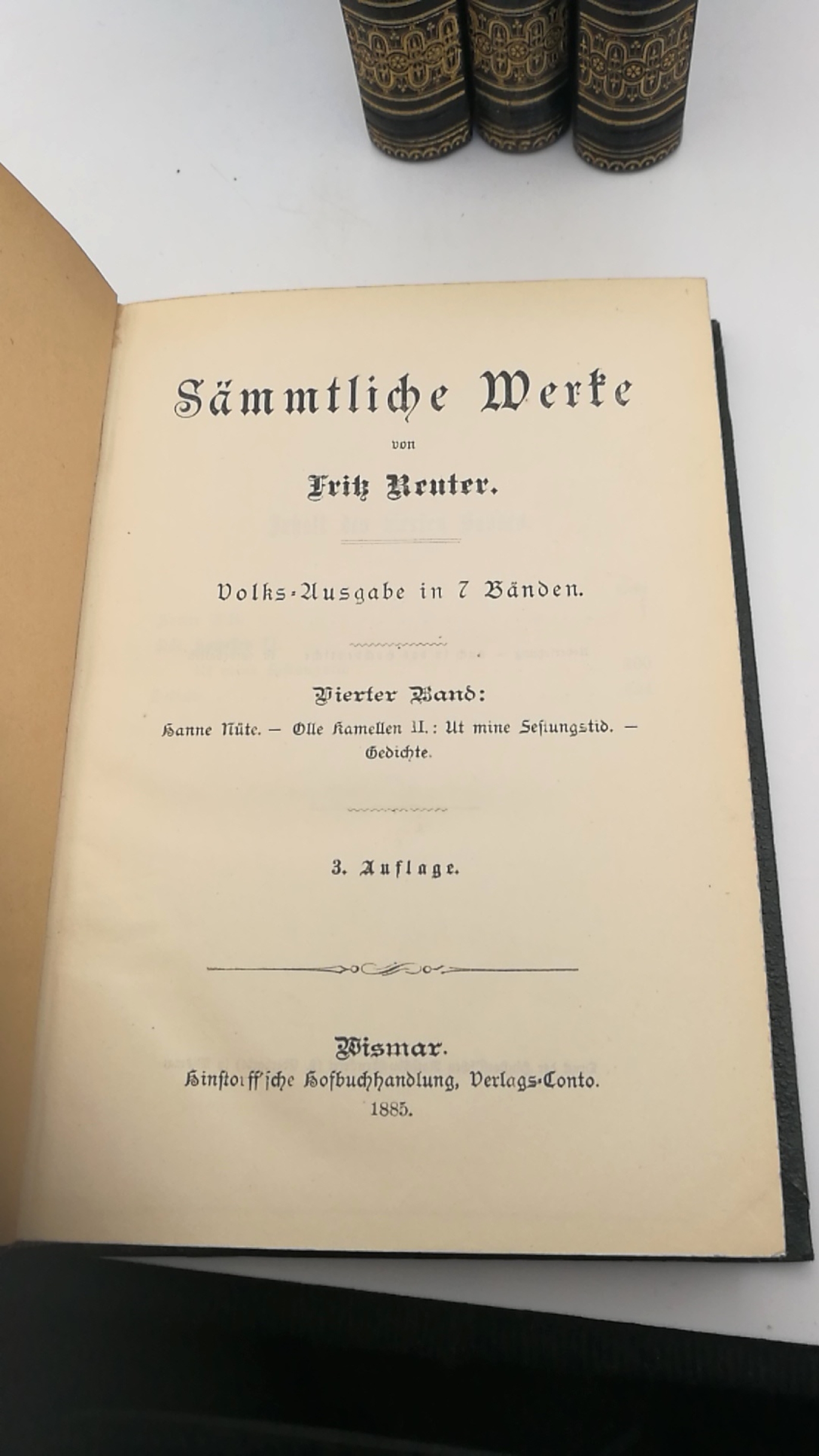 Reuter, Fritz: Sämmtliche Werke. Volskausgabe in 7 Bänden. 7 Bde (= vollst.)