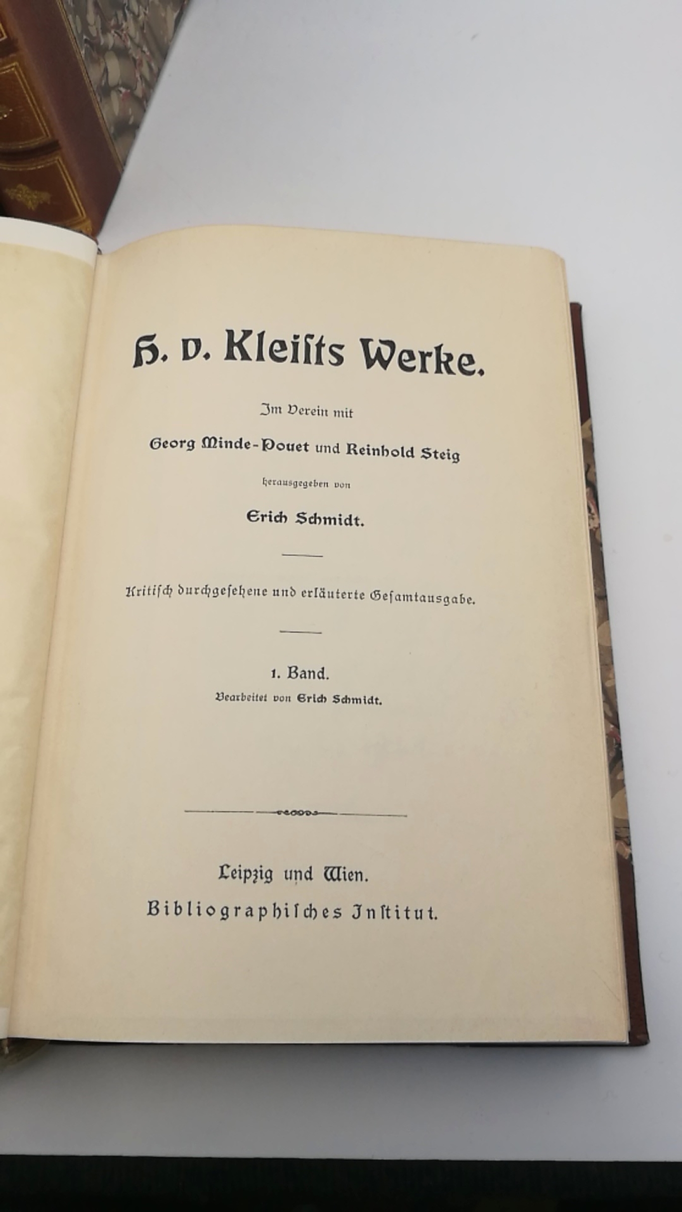 Schmidt, Erich: Heinrich von Kleists Werke. 3 Bände 