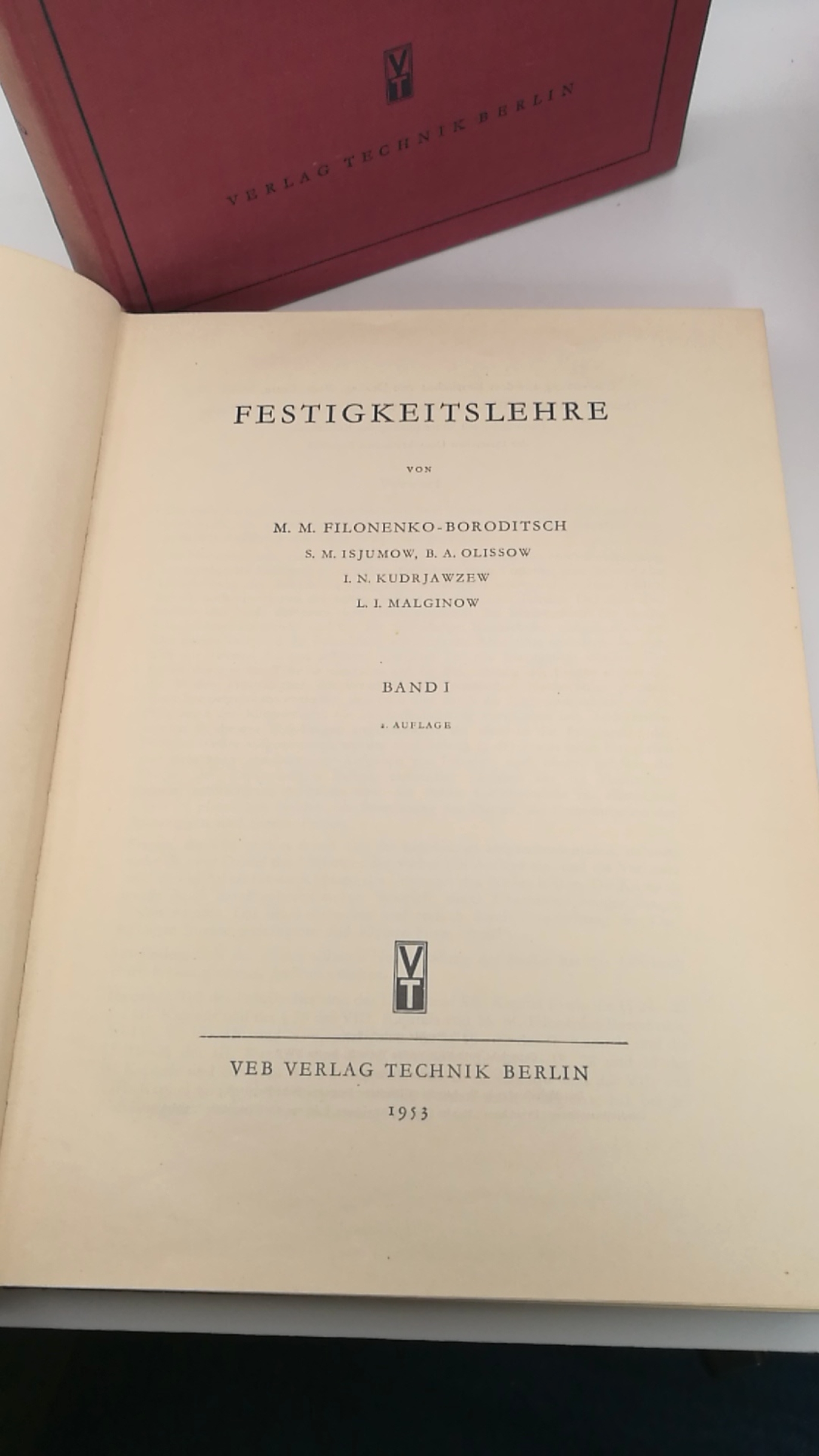 Filonenko-Boroditsch, M.M.: Festigkeitslehre. Band I und II (=2 Bände =vollst.) 