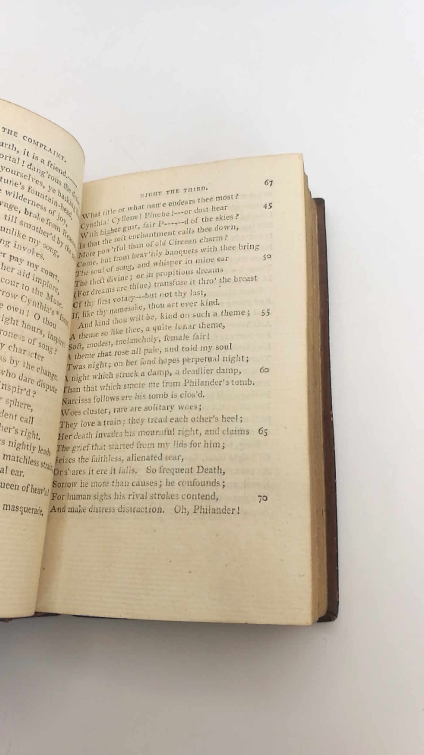 Young, Edward: The poetical work of Dr. Edward Young. Vol I [1] and II  [2] of four (=2 Teile in 1 Band)