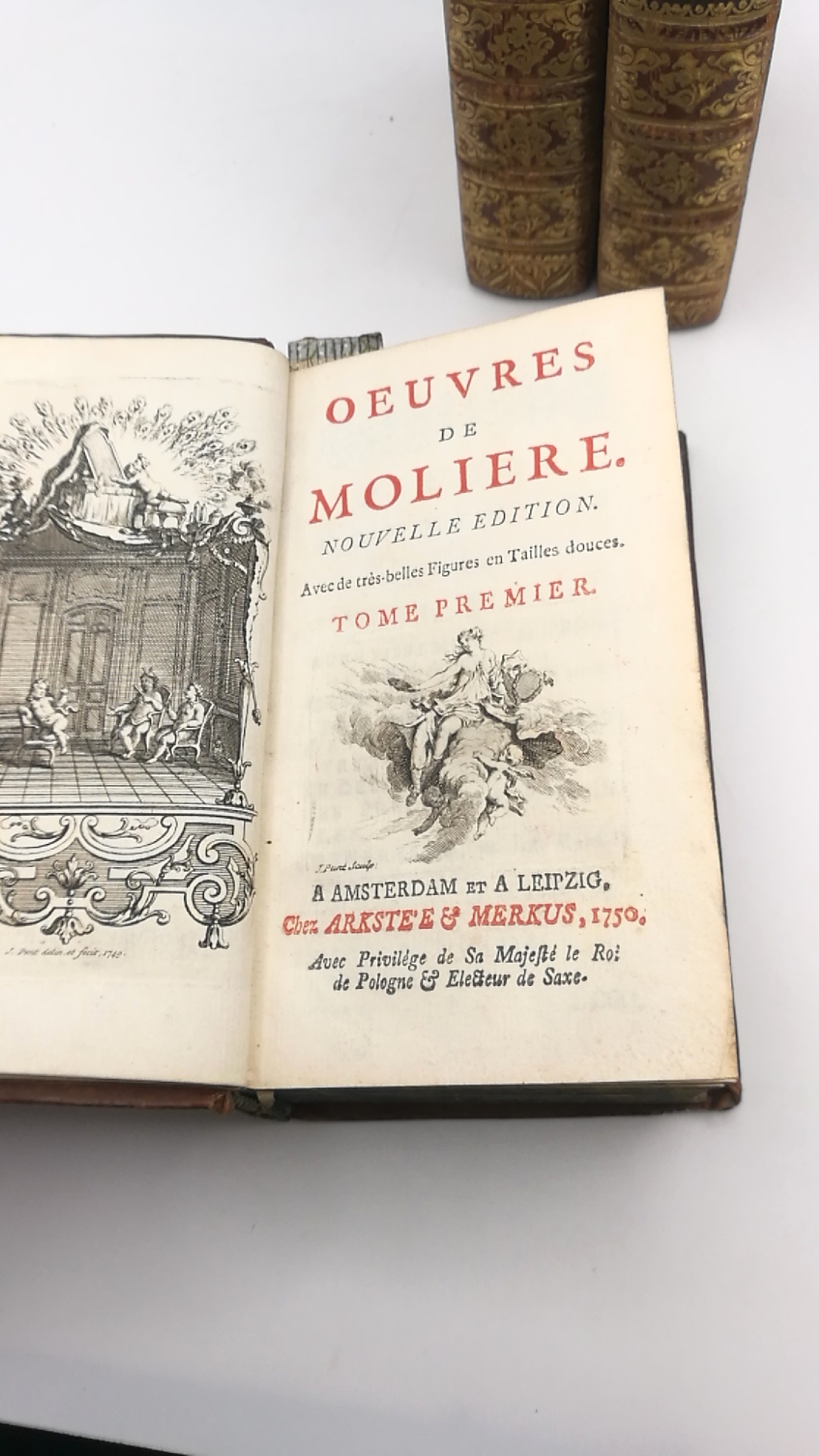 Moliere: Oeuvres de Moliere. Tome I,II, IV (=3 v. 4 Bänden)