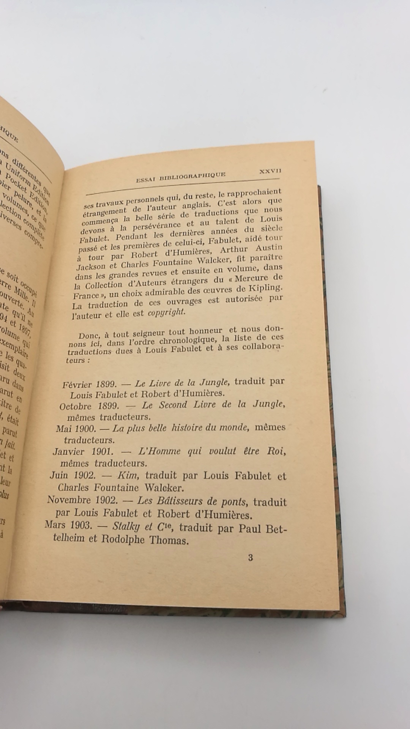 Kipling, Rudyard: Mais ceci est une autre Histoire Traduit par Madeleine Vernon et Henry D. Davray. Avec un essai bibliographique par les traducteurs.