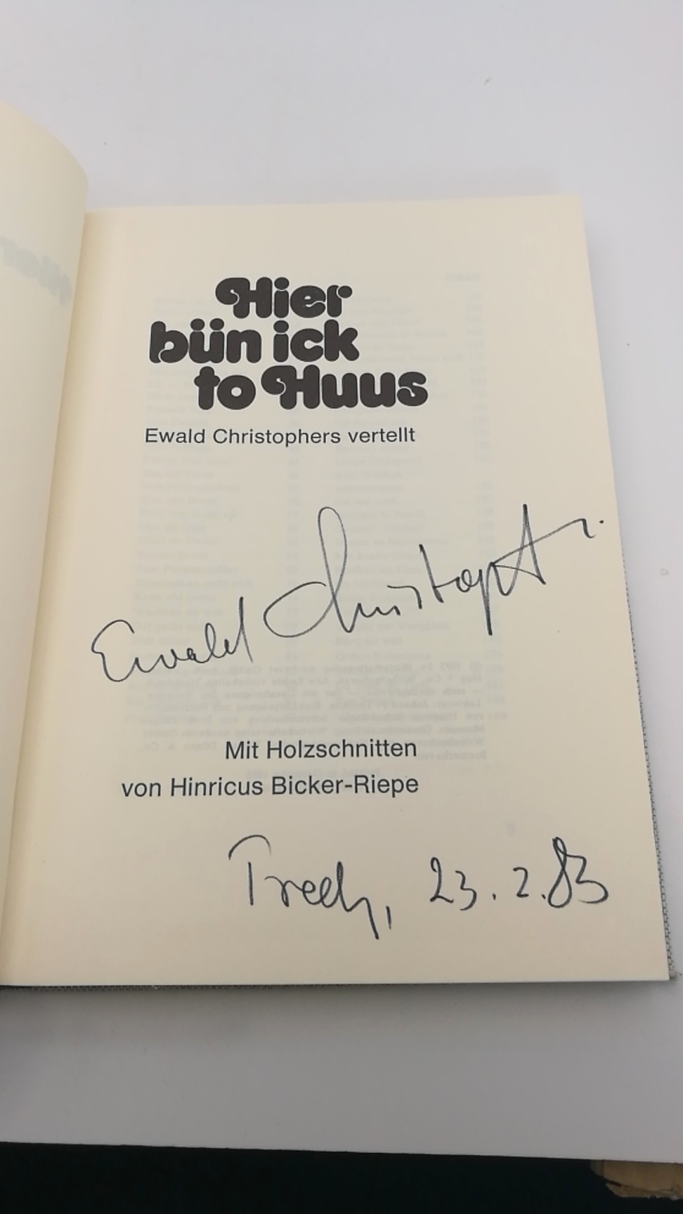 Christophers, Ewald: Hier bün ick to Huus 