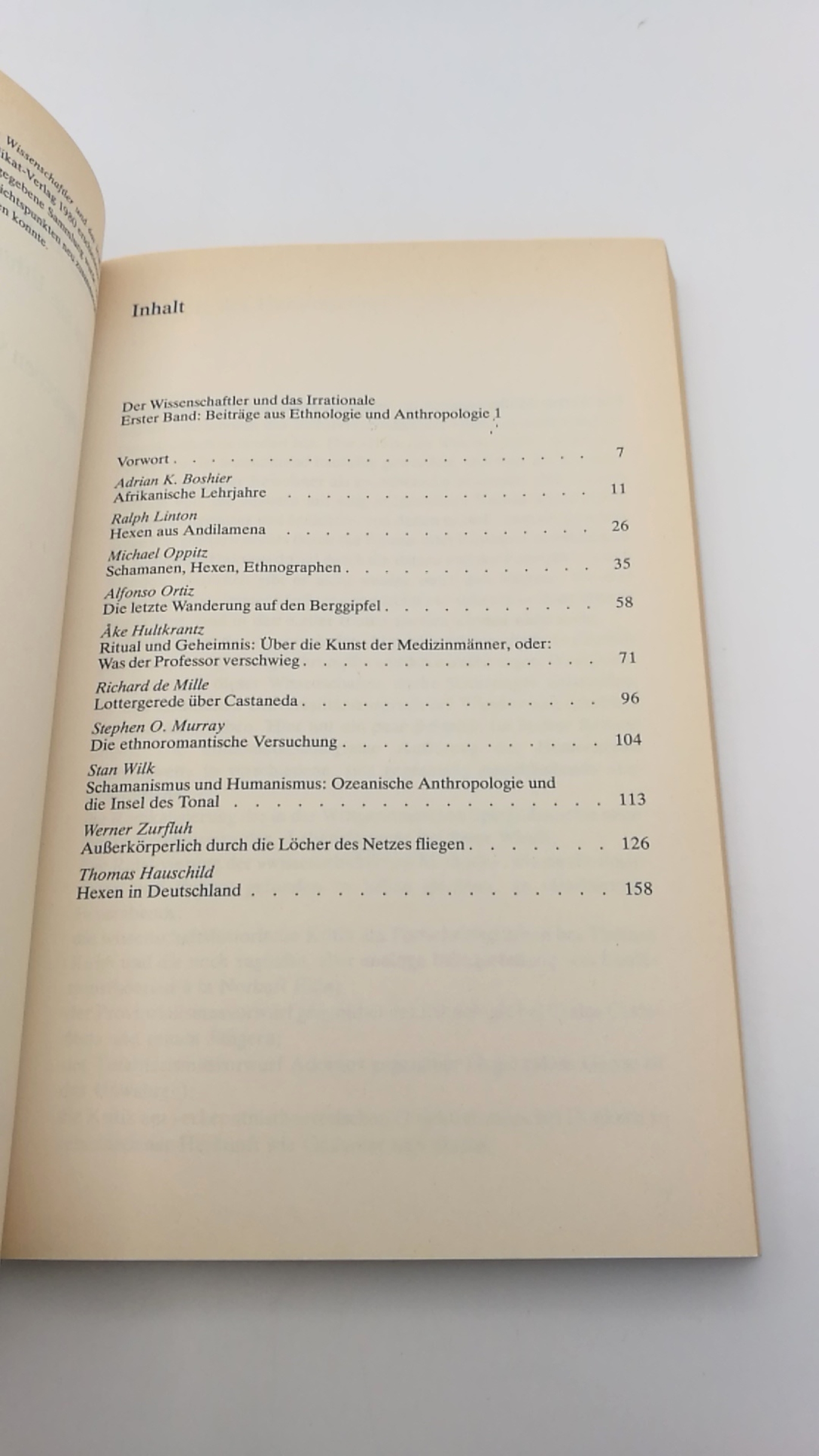 Duerr, Hans Peter (Hrgs.): Der Wissenschaftler und das Irrationale. (=2 Bände = vollst.= Beiträger aus Ethnologie und Anthropologie 1 u. 2. Taschenbücher Syndikat / EVA 56 / 57.