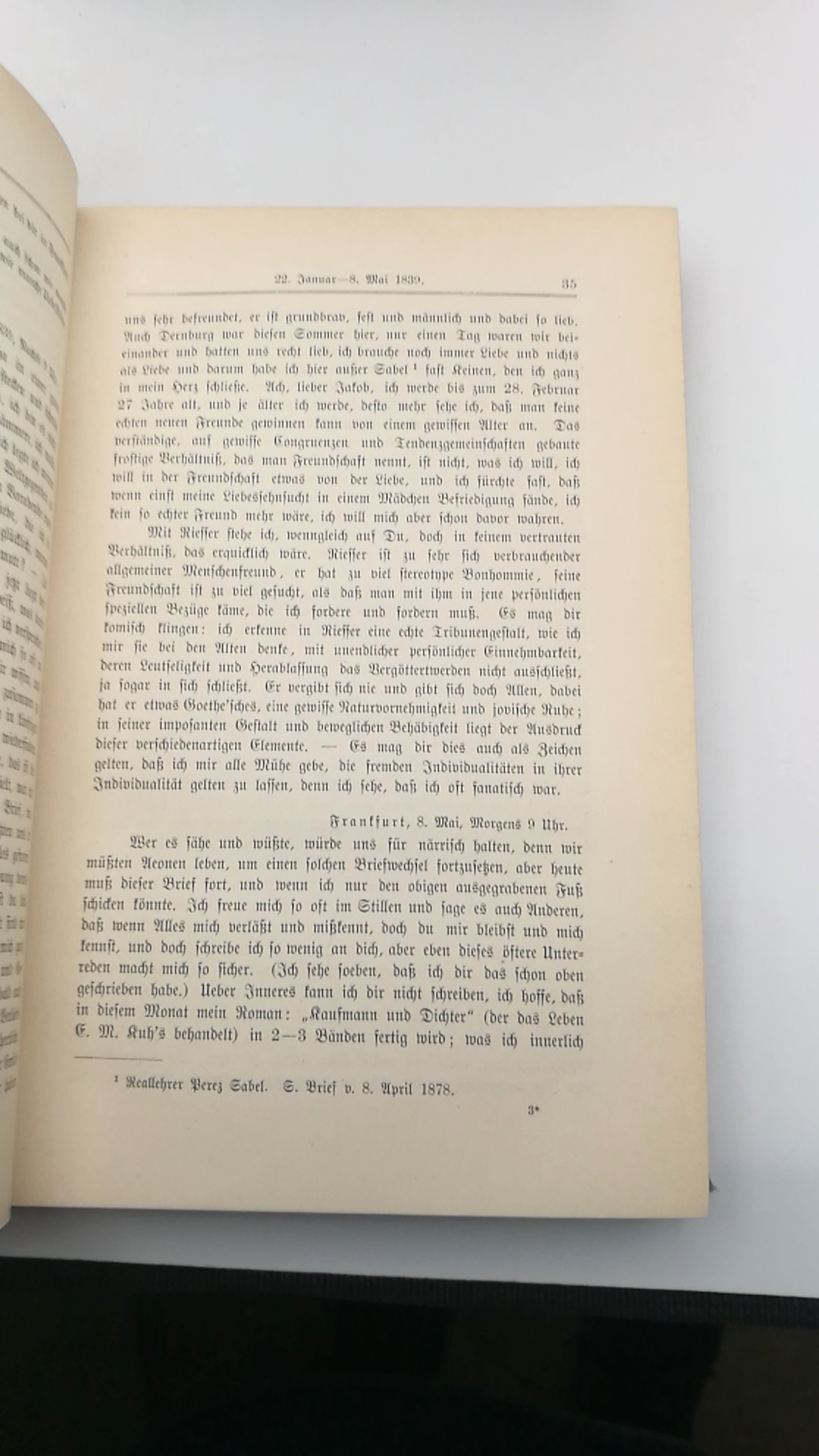 Auerbach, Jakob (Hrgs.): Berthold Auerbach. Briefe an seinen Freund Jakob Auerbach. Ein biographisches Denkmal. 2 Bände (=vollst.) Mit Vorbemerkung von Friedrich Spielhagen und dem Herausgeber.