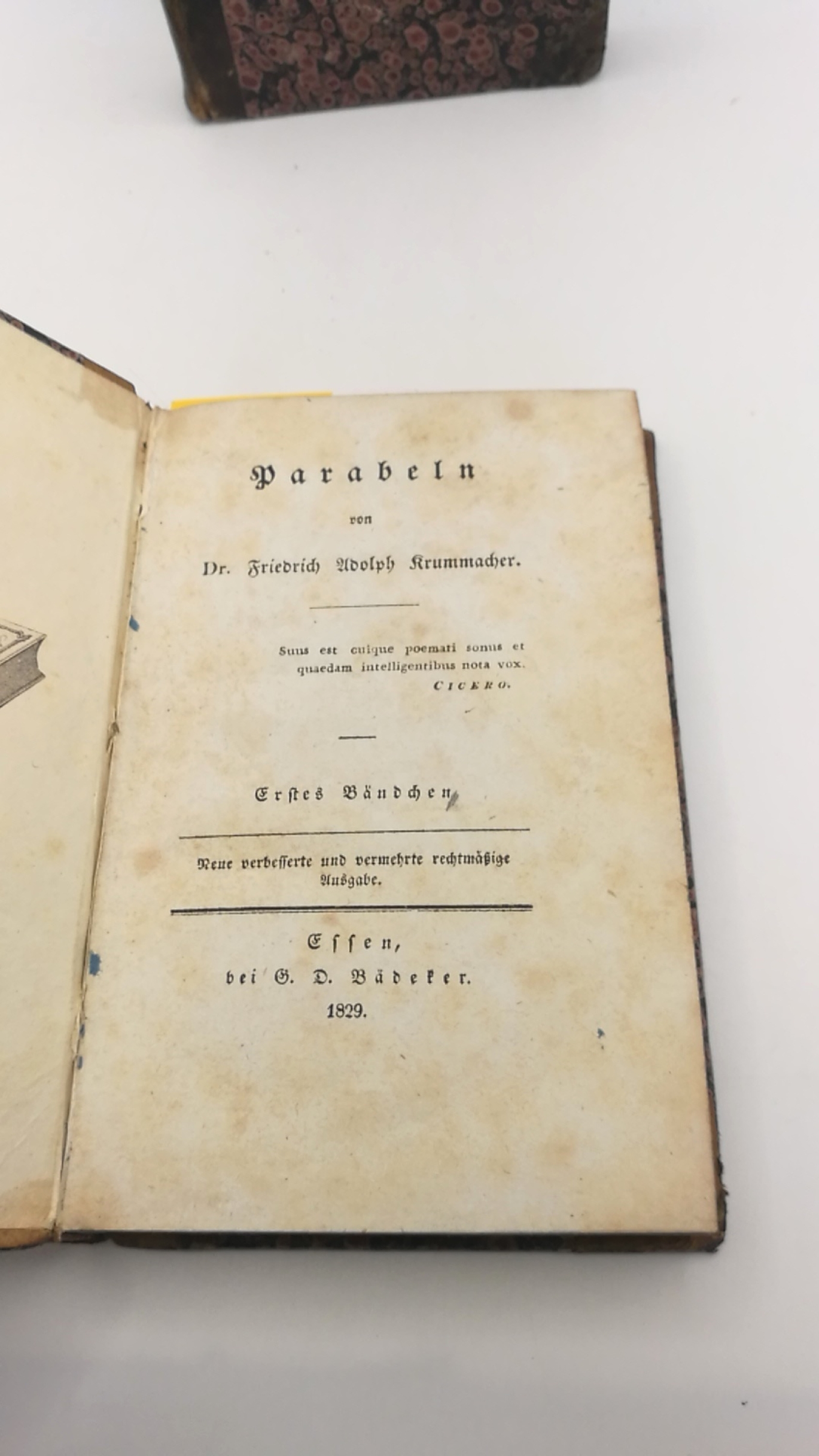 Krummacher, Friedrich Adolph: Parabeln. Erstes und zweites Bänden (=2 von 3 Bde)