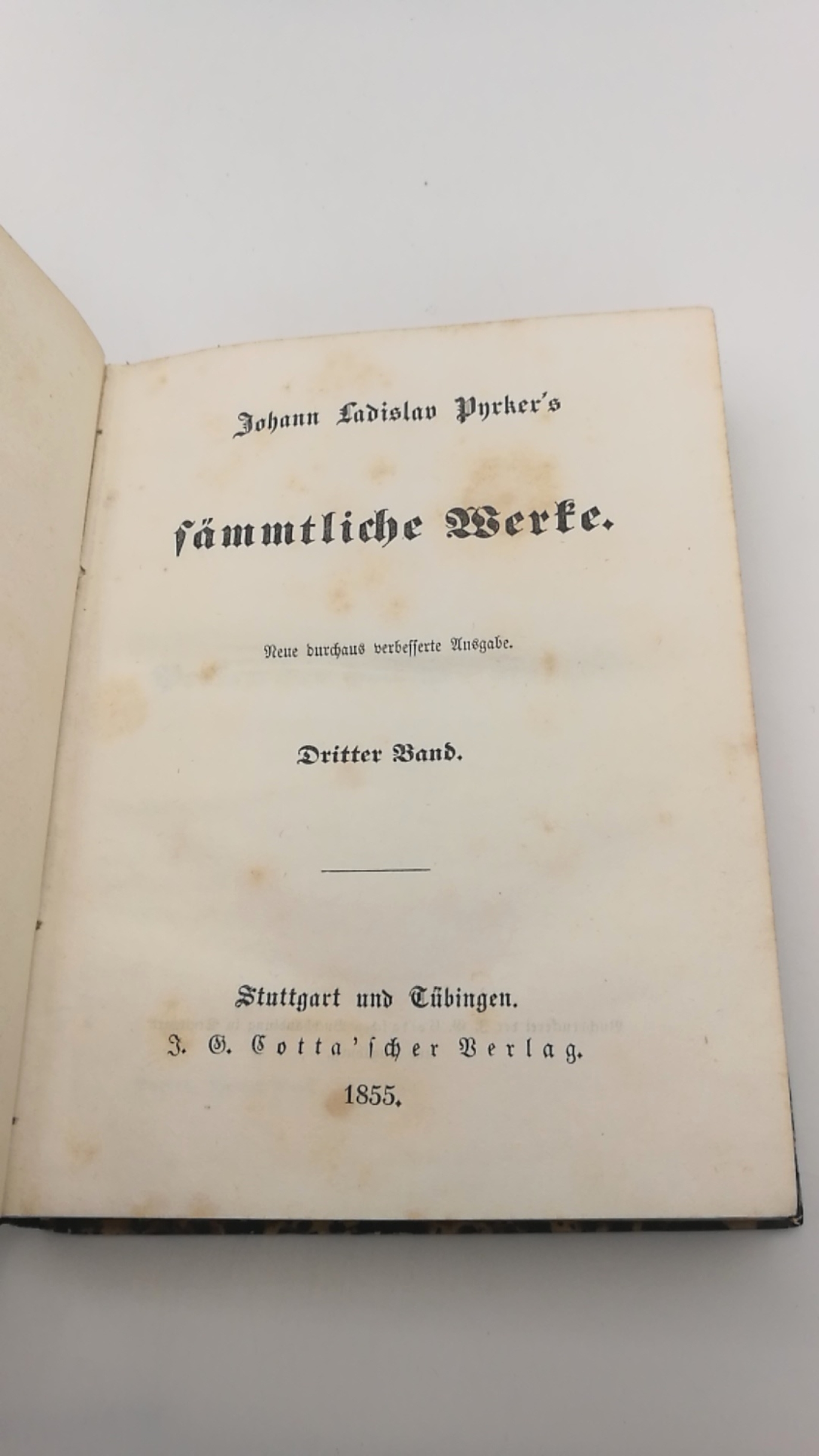 Pyrker, Johann Ladislaus: Johann Ladislaus Pyrker's sämmtliche Werke. Erster [1.] bis Dritter [3.] Band