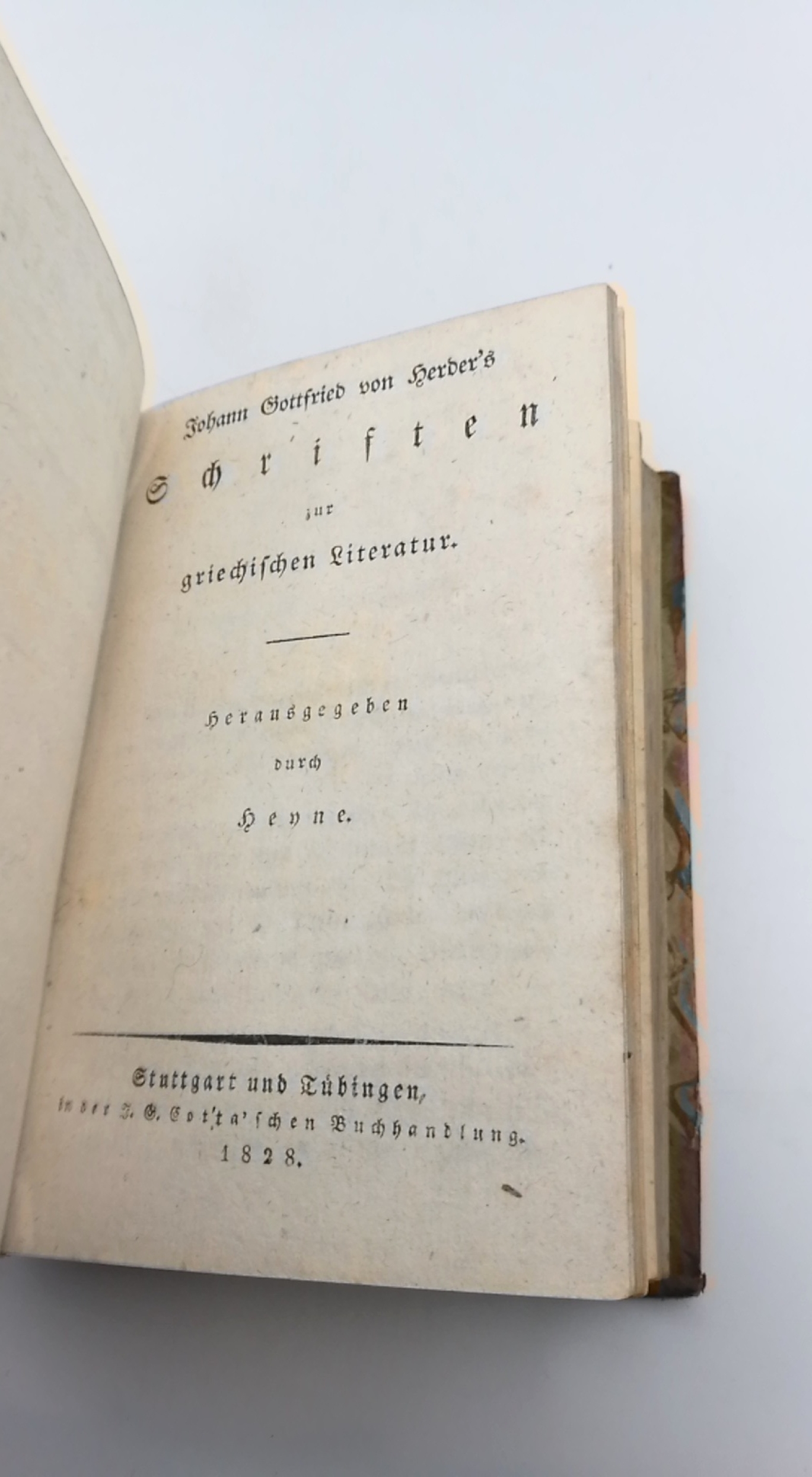 Heyne / Mueller (Hrgs.): Johann Gottfried Herder's saemmtliche Werke. Zur schoenen Literatur und Kunst. Band 9 und 10 (= 2 Bde in 1 Buch)