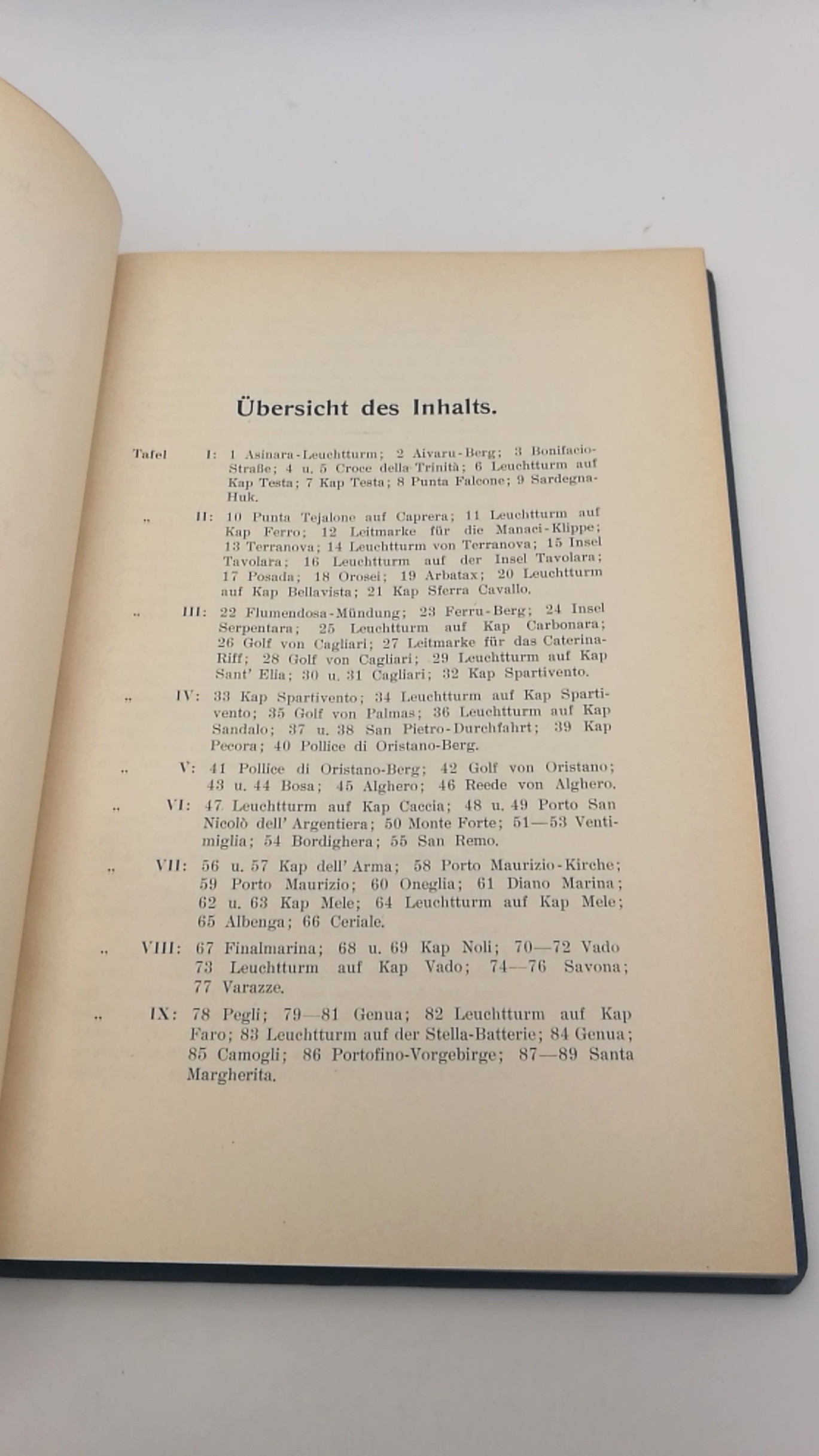 Reichs-Marine-Amt (Hrsg.): Segelhandbuch für das Mittelmeer. II. [2.] Teil: West- und Südküste Italiens, Sardinien und Sizilien. Beiheft / Erste [1.] bis fünfte [5.] Ergänzung / Nachtrag (=vollst.)