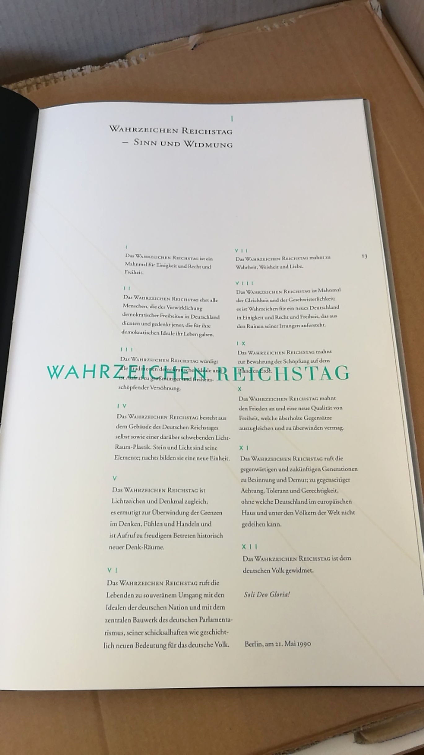 Fischer, Wolfgang Heinrich: Wahrzeichen Reichstag. Dem Deutschen Volke