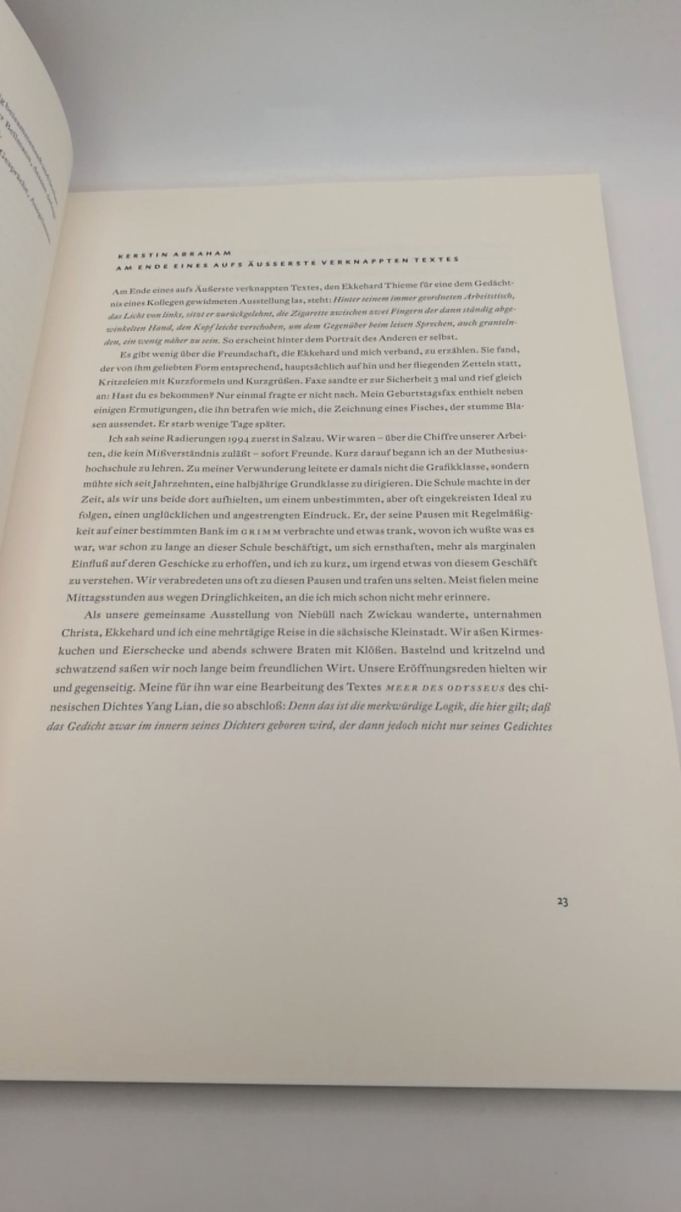 Schulte-Wülwer, Ulrich (Hrsg.): Ekkehard Thieme 1936 bis 1999. Katalog zur Ausstellung mit dem Werkverzeichnis von 1996 - 1993.