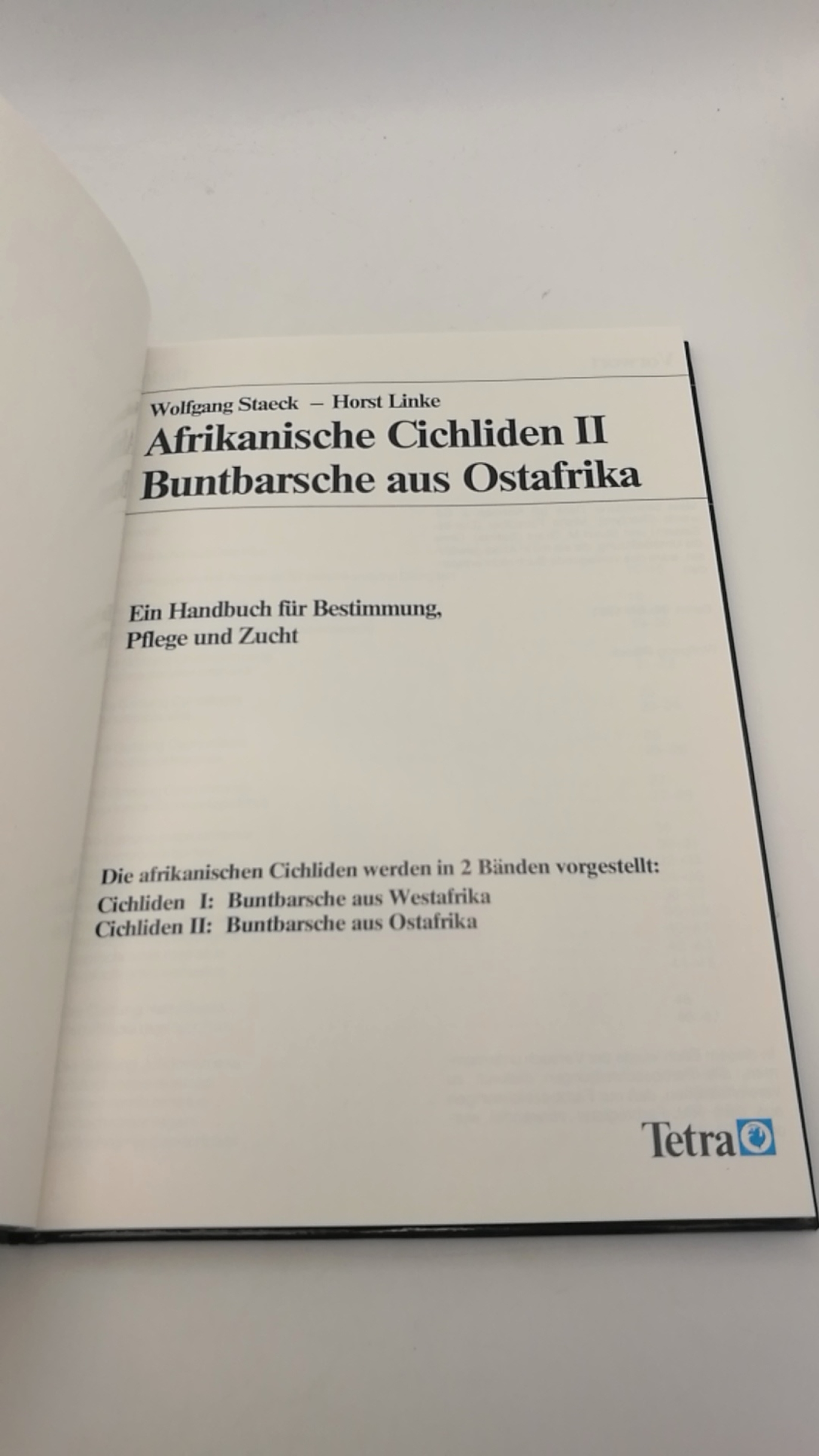 Linke / Staeck, Horst / Wolfgang: Afrikanische Cichliden I [1] und II [2] (=2 Bände)