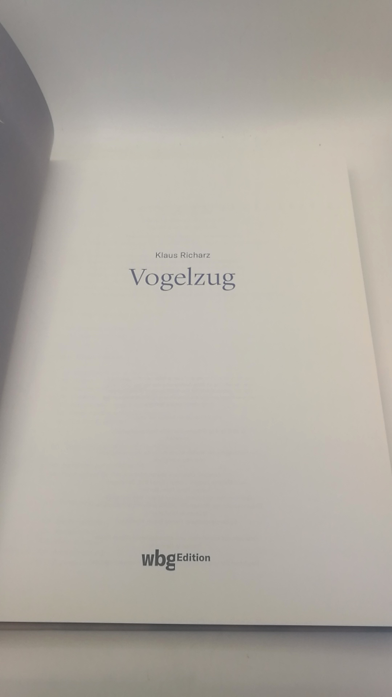 Richarz, Klaus: Vogelzug 