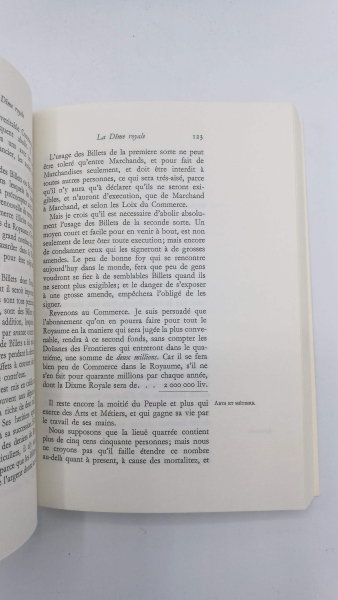 Vauban, Sebastien: La dime royale Présentation Emmanuel Le Roy Ladurie. Acteure de L'histoire.